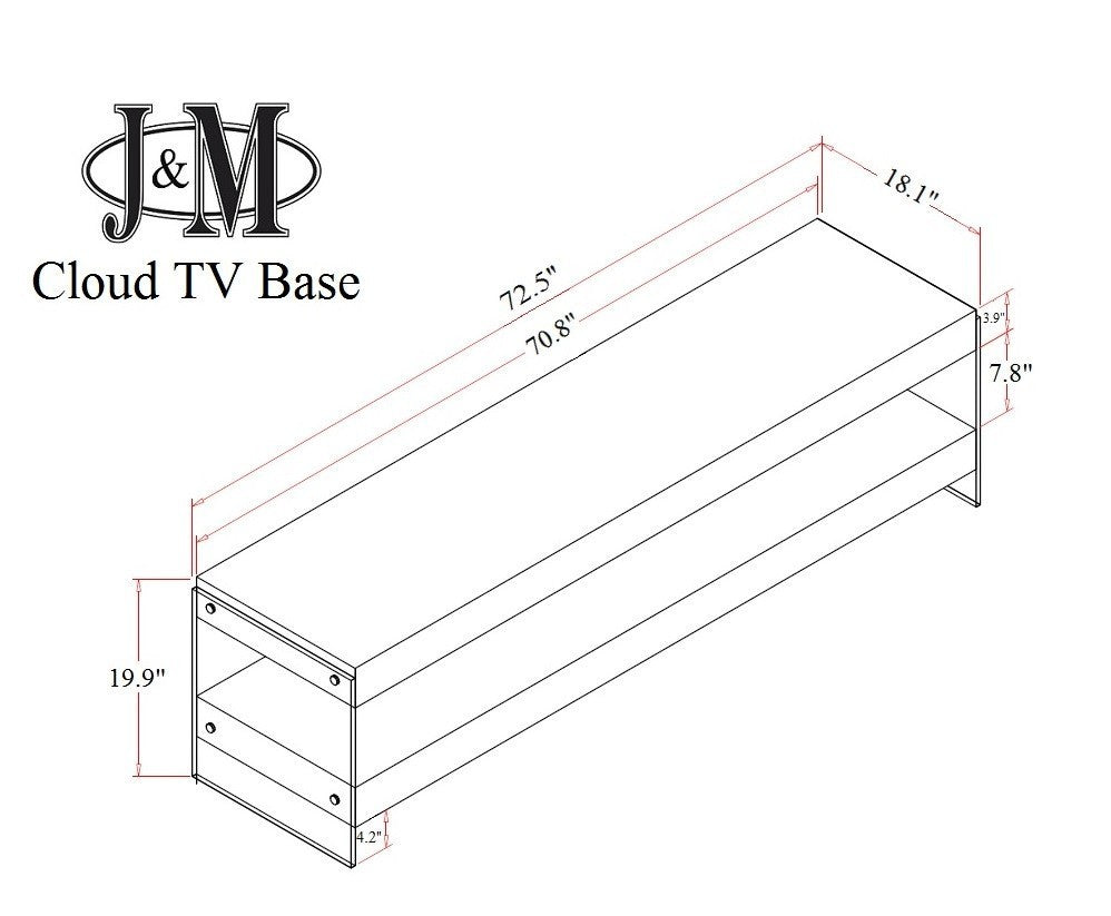 Cloud TV Base in High Gloss J&M