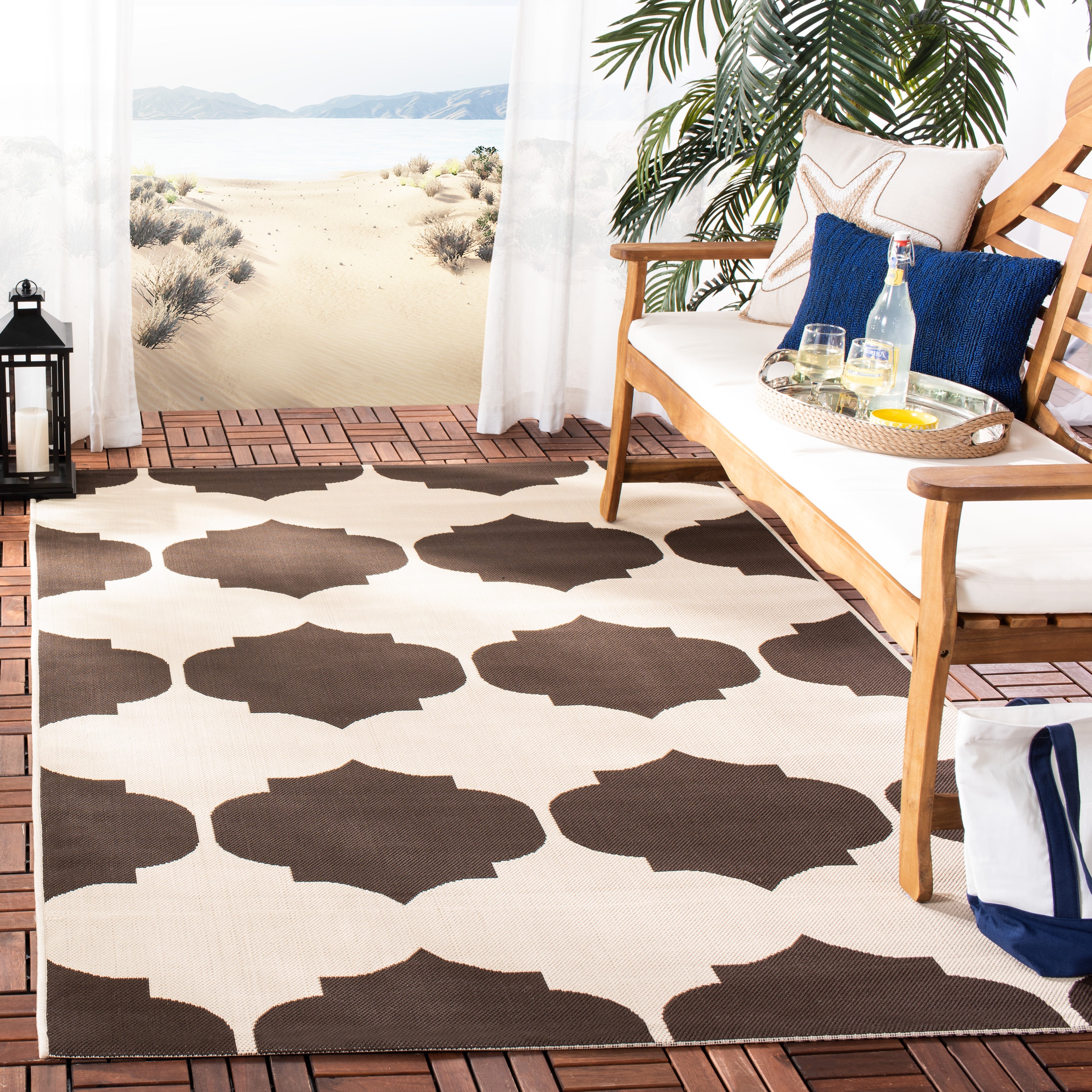 COURTYARD 6162-402 BEIGE CHOCOLATE