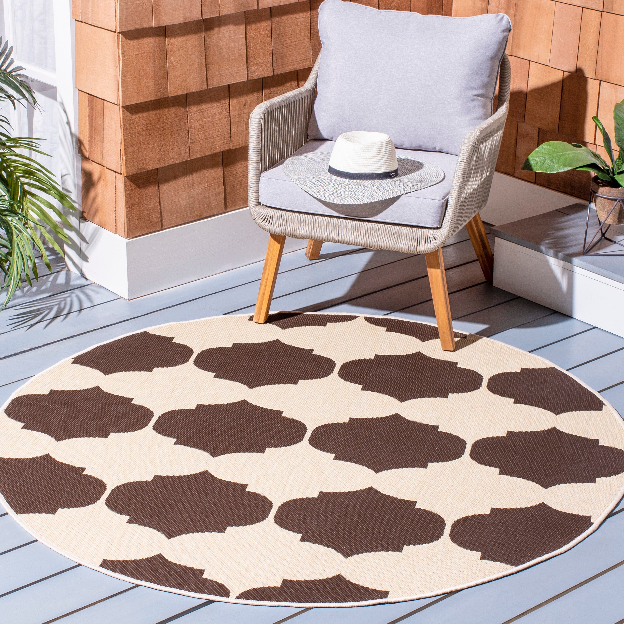 COURTYARD 6162-402 BEIGE CHOCOLATE