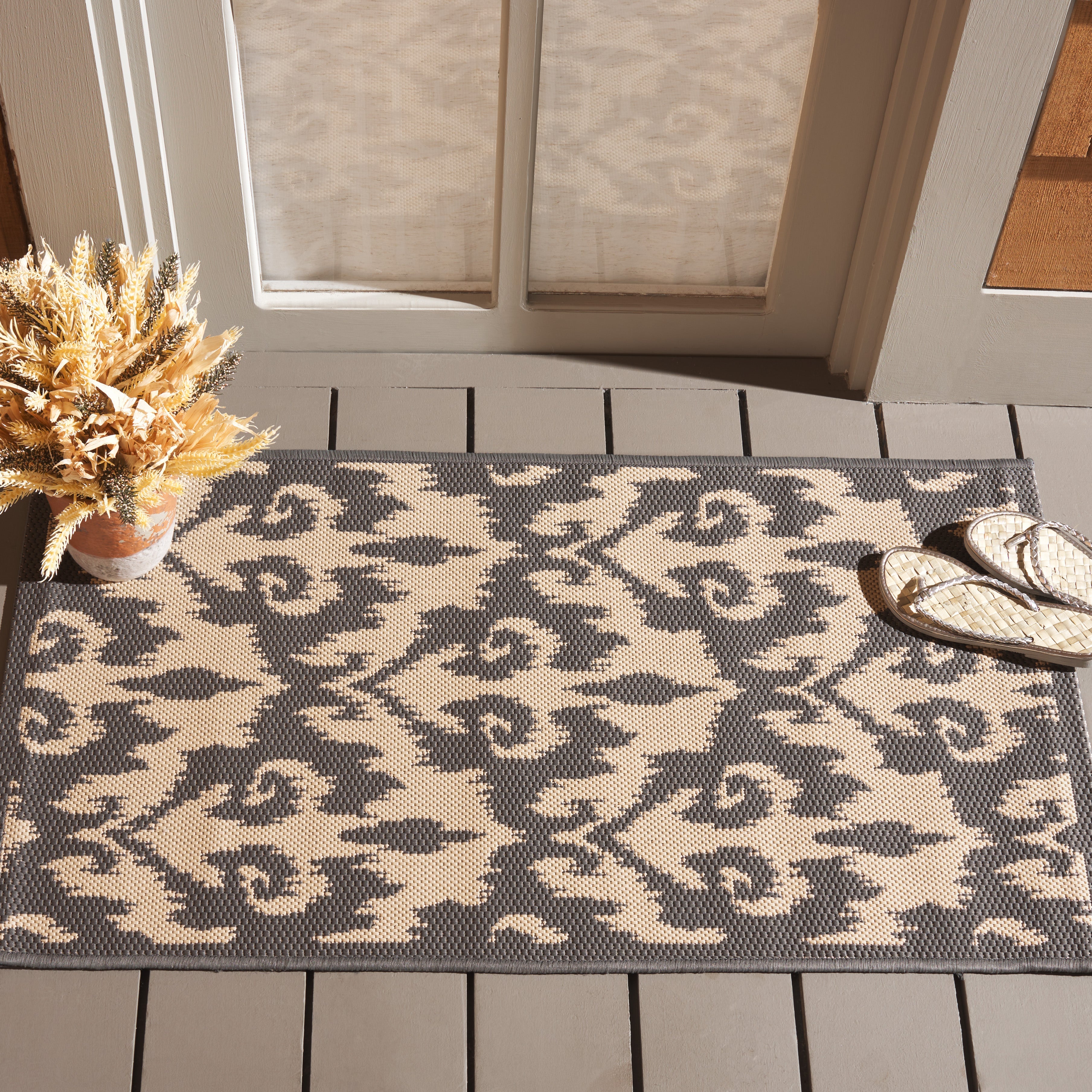 COURTYARD 6198-213 AQUA BEIGE