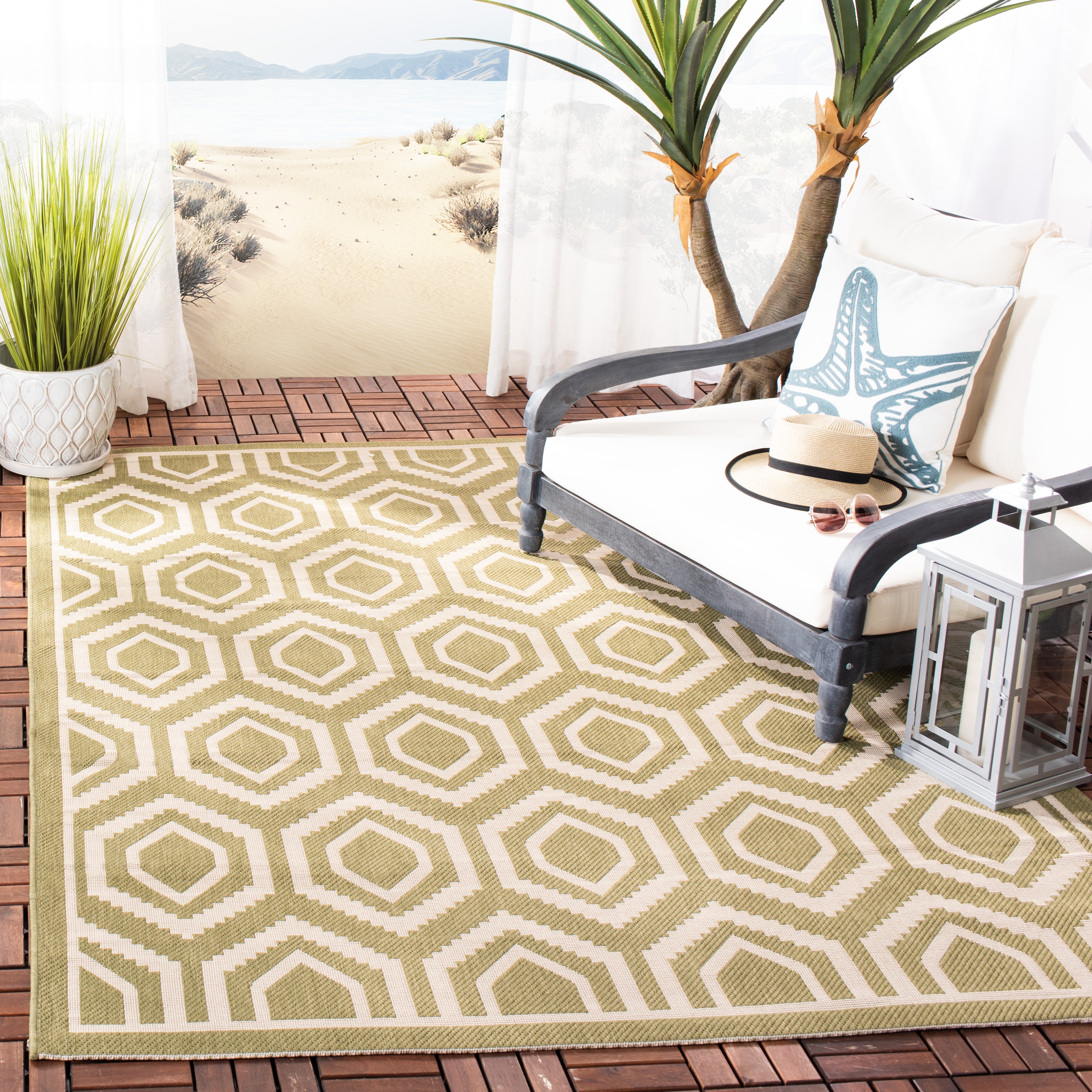 COURTYARD 6902-244 GREEN BEIGE