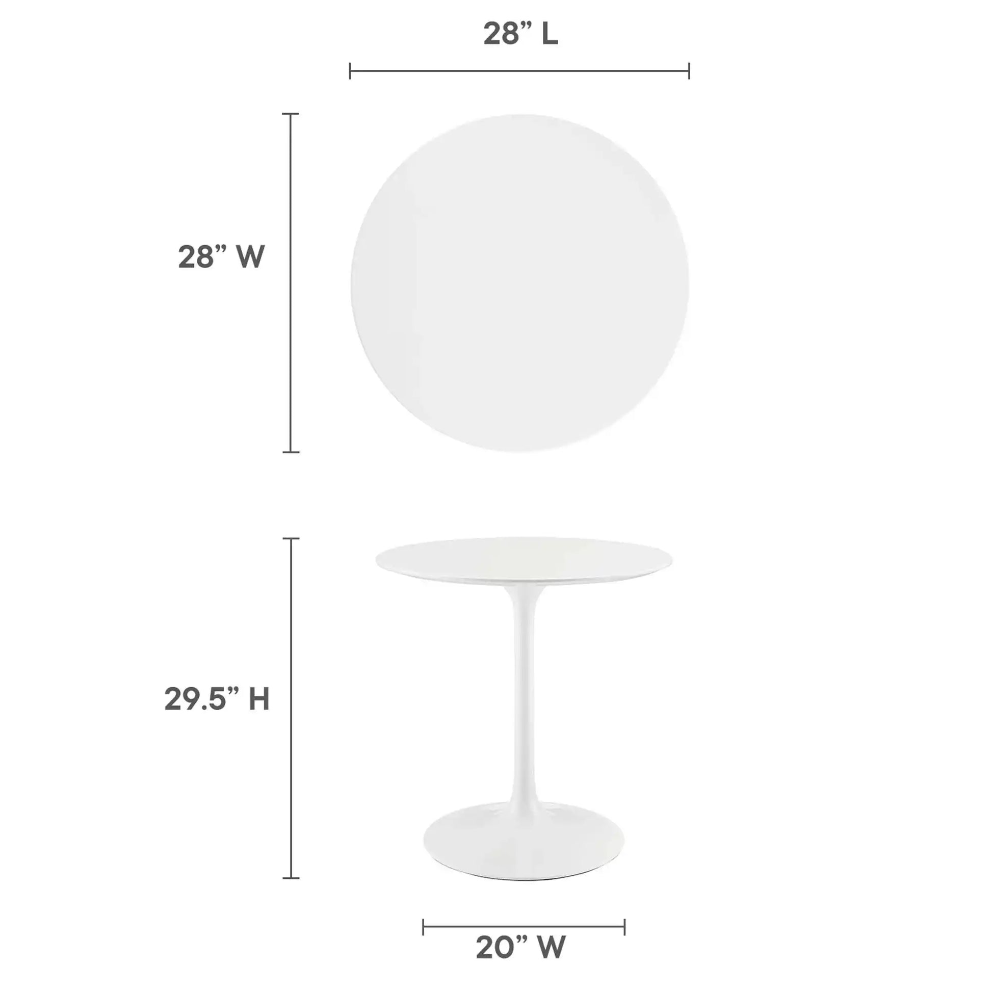 Lippa 28" Round Wood Dining Table by Modway - Best Buy Furniture
