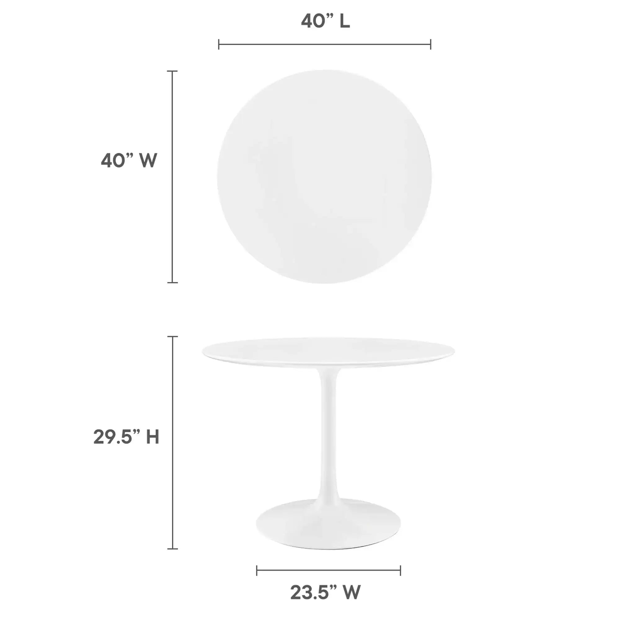 Lippa 40" Round Wood Dining Table by Modway - Best Buy Furniture