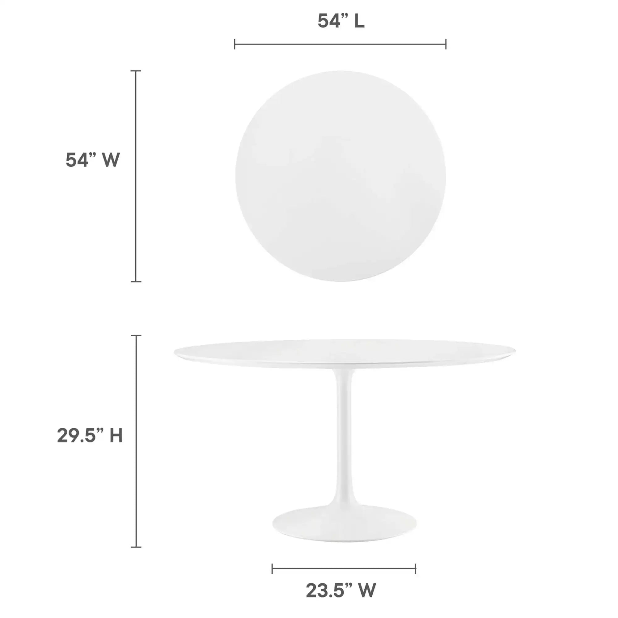 Lippa 54" Round Wood Dining Table by Modway - Best Buy Furniture