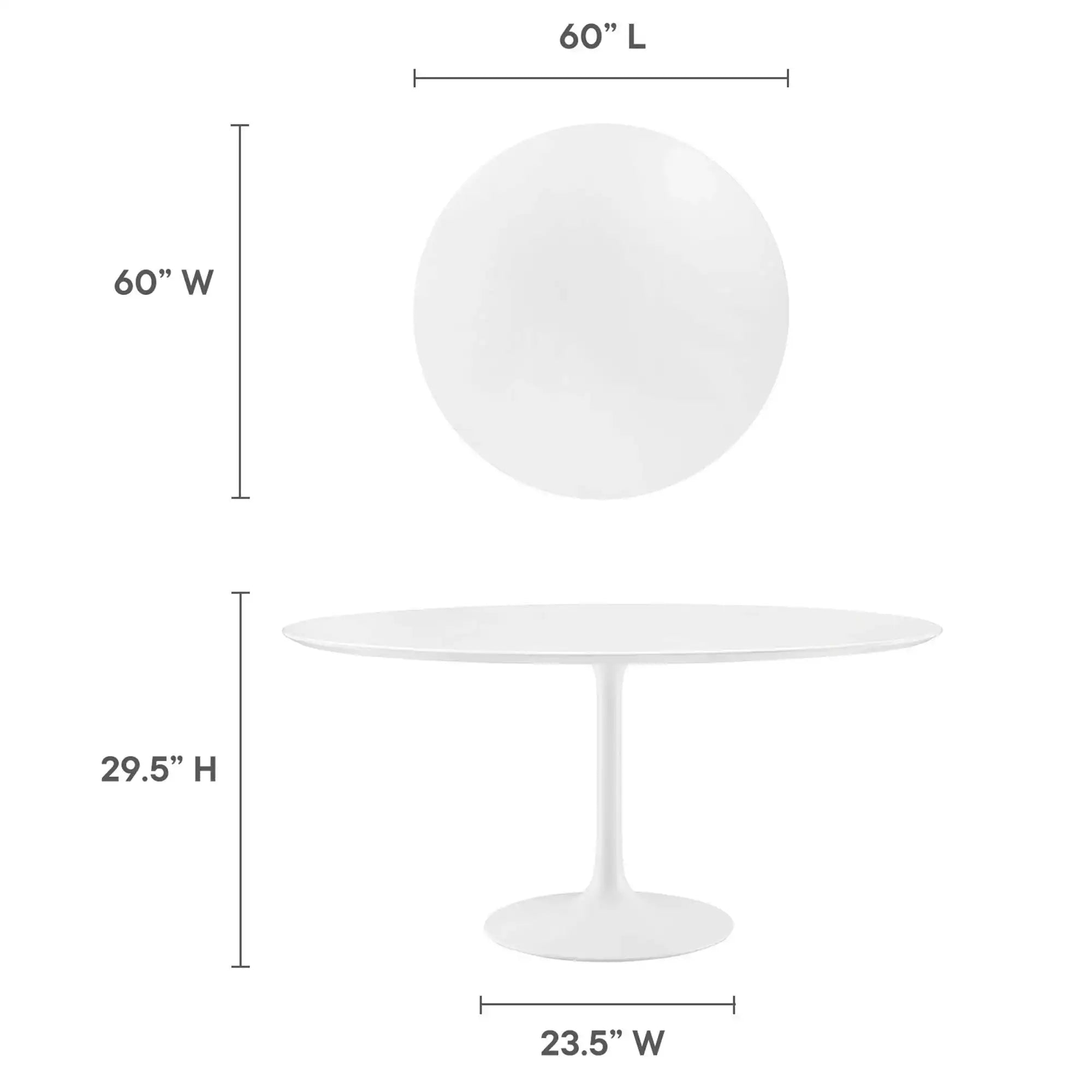Lippa 60" Round Wood Dining Table by Modway - Best Buy Furniture