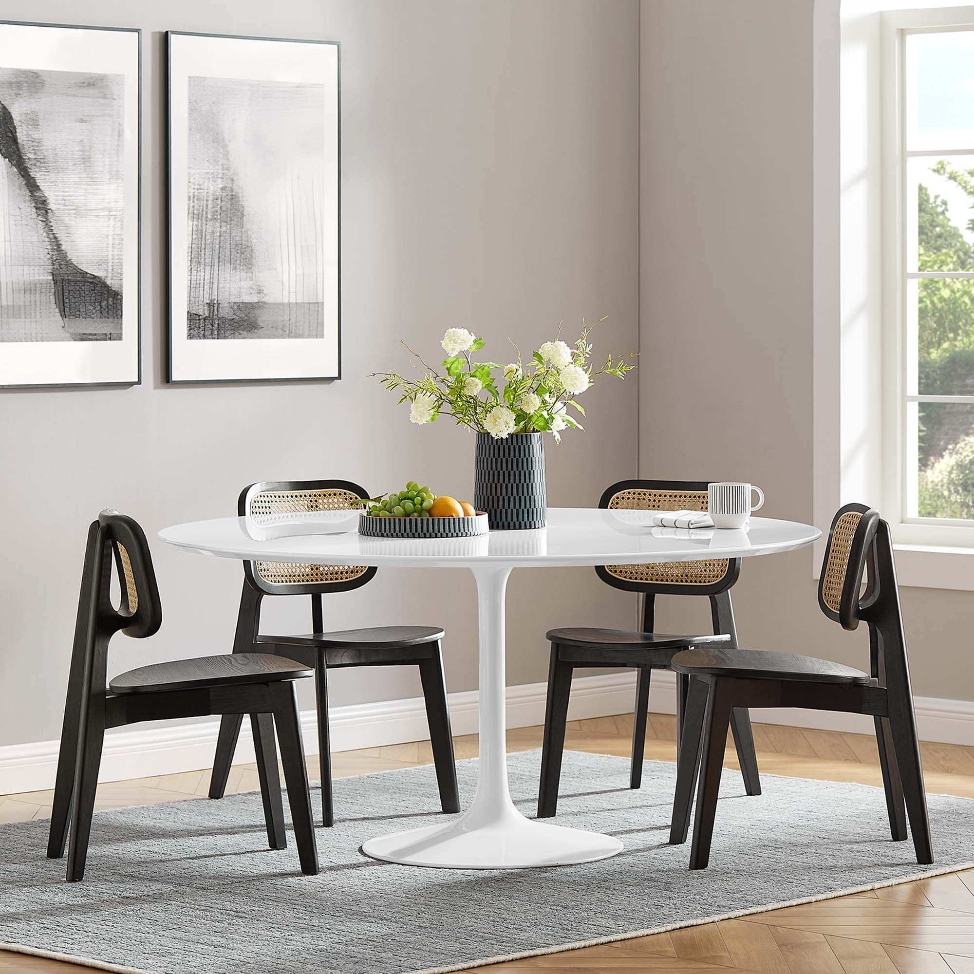 Lippa 60" Round Wood Dining Table by Modway - Best Buy Furniture