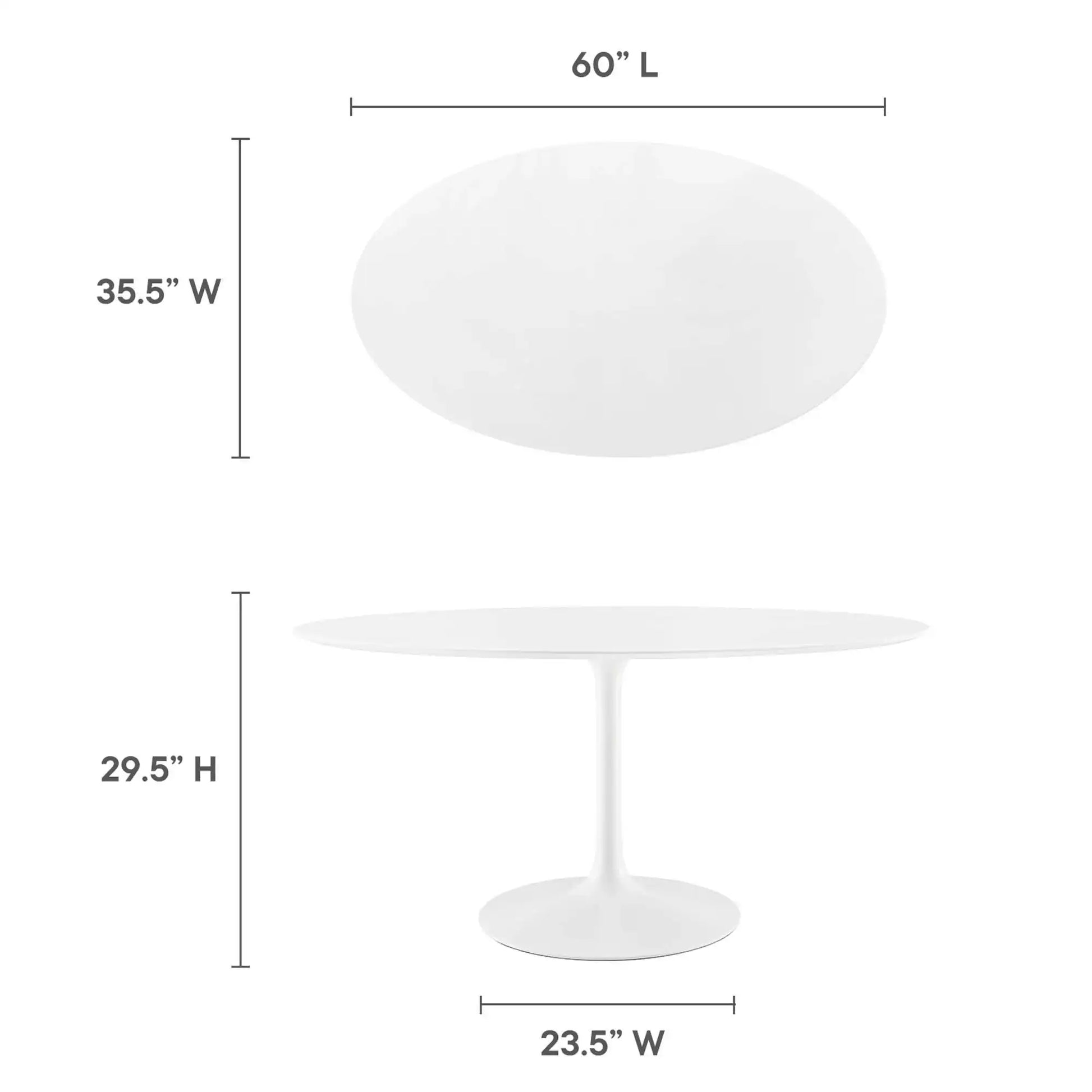 Lippa 60" Oval Wood Dining Table by Modway - Best Buy Furniture