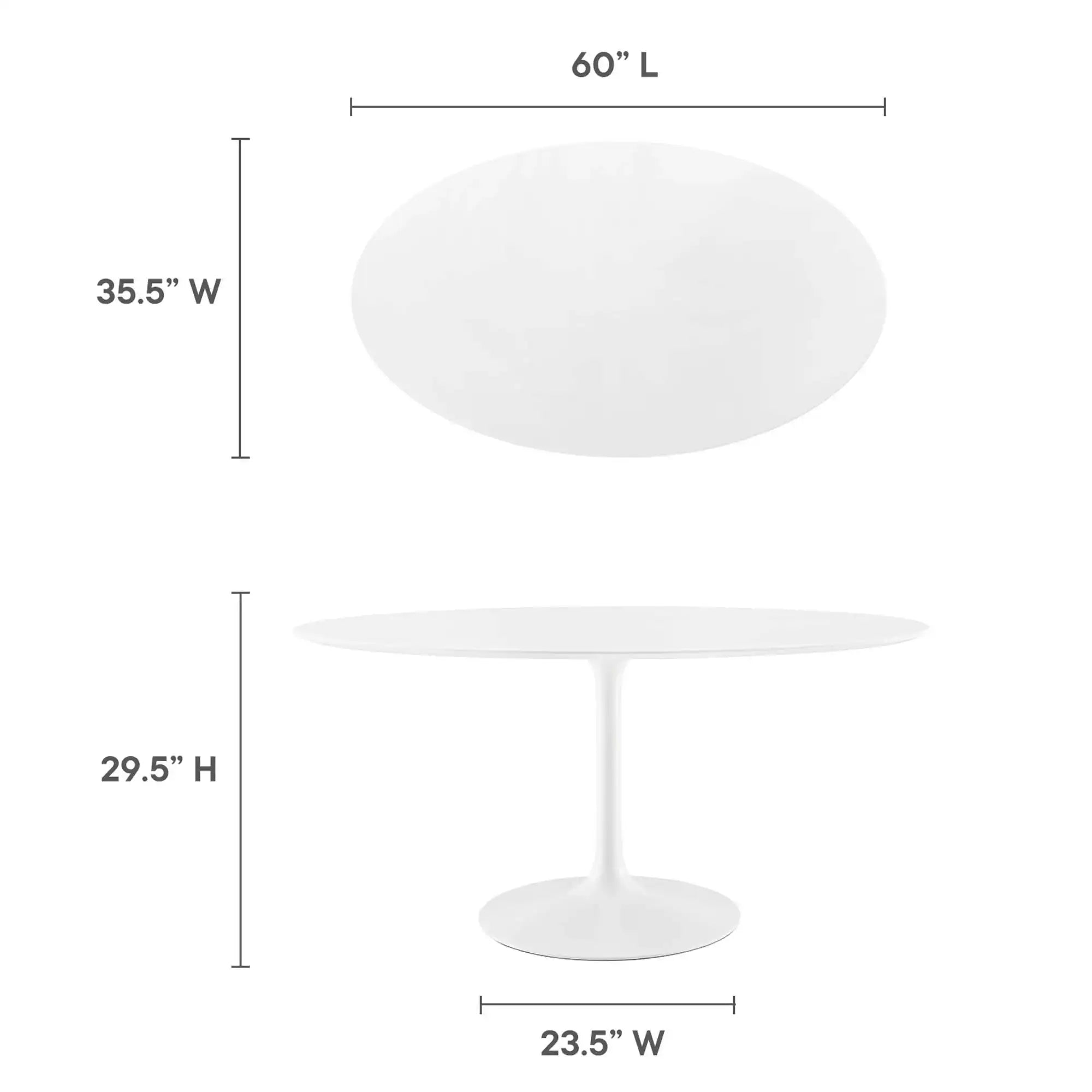 Lippa 60" Oval Wood Dining Table by Modway - Best Buy Furniture
