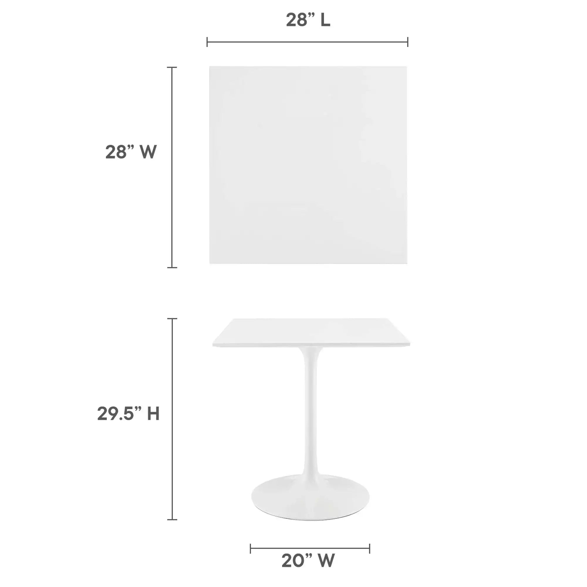 Lippa 28" Square Wood Dining Table by Modway - Best Buy Furniture