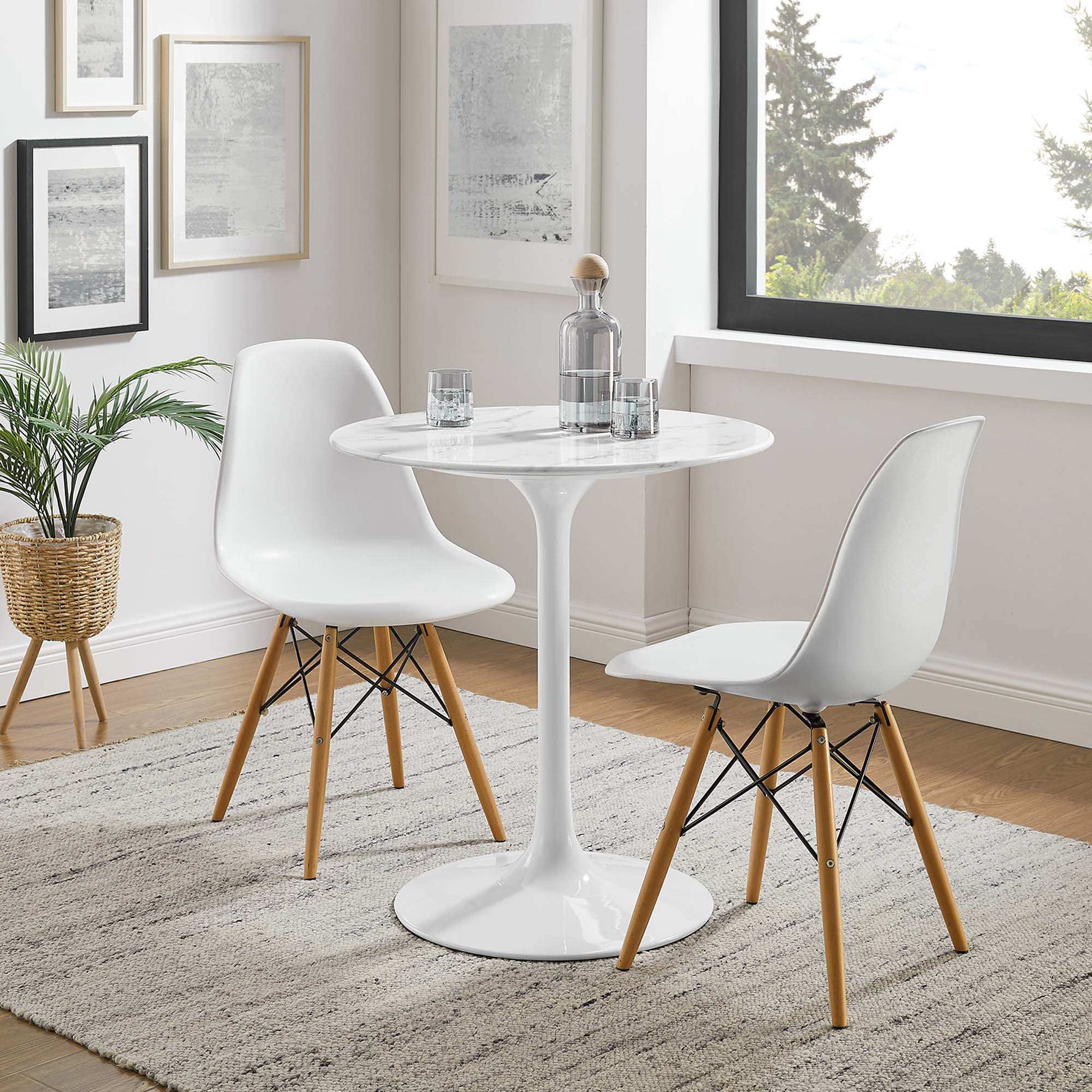 Lippa 28" Round Faux Marble Dining Table by Modway - Best Buy Furniture