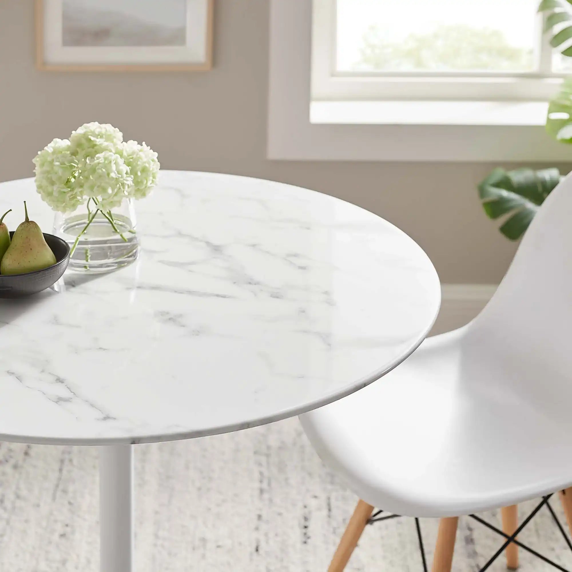 Lippa 36" Round Faux Marble Dining Table by Modway - Best Buy Furniture