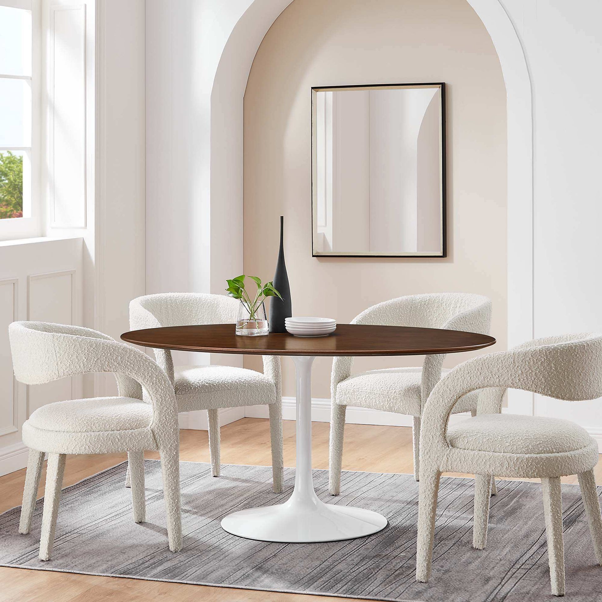 Lippa 60" Oval Wood Dining Table by Modway - Best Buy Furniture