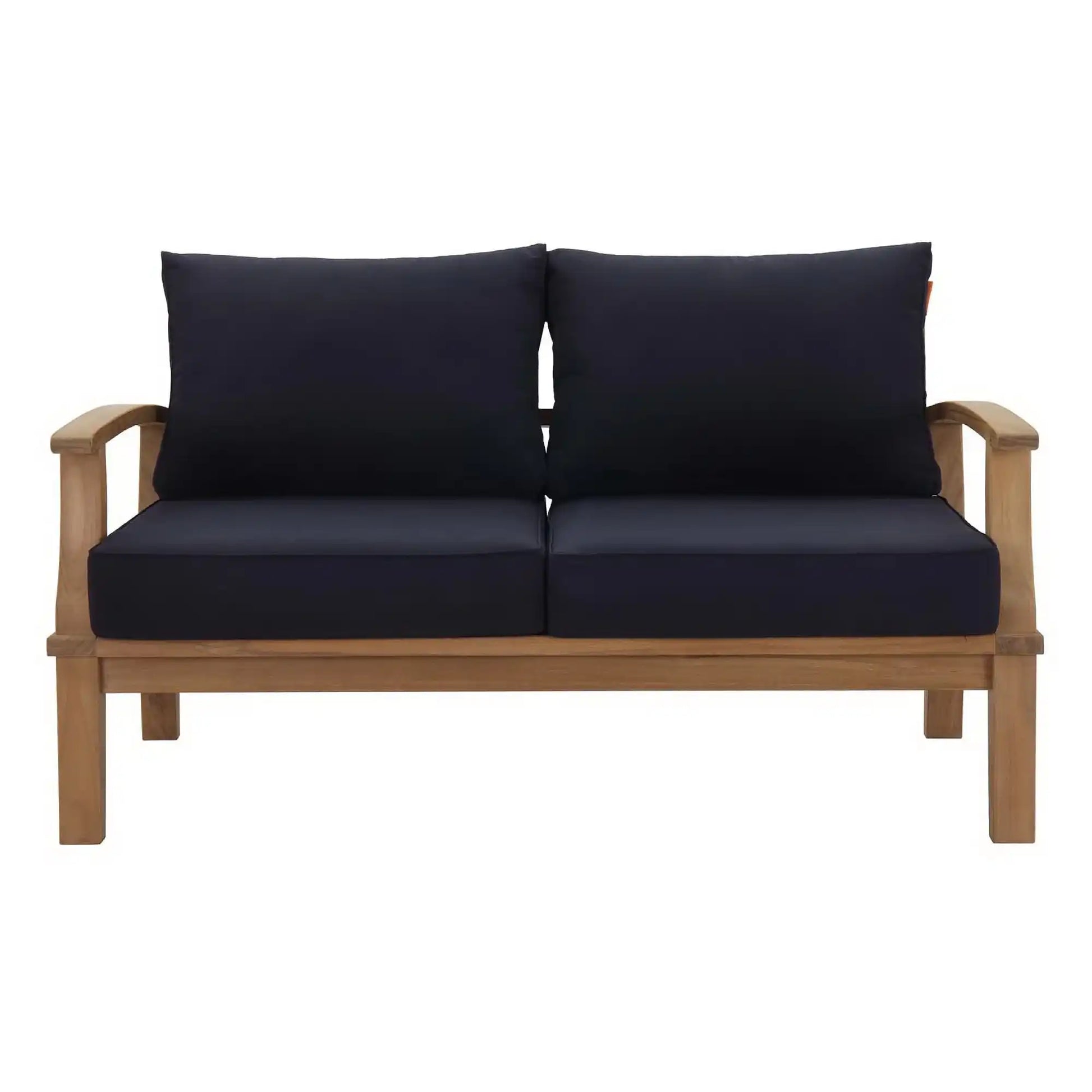 Marina Outdoor Patio Teak Loveseat by Modway - Best Buy Furniture