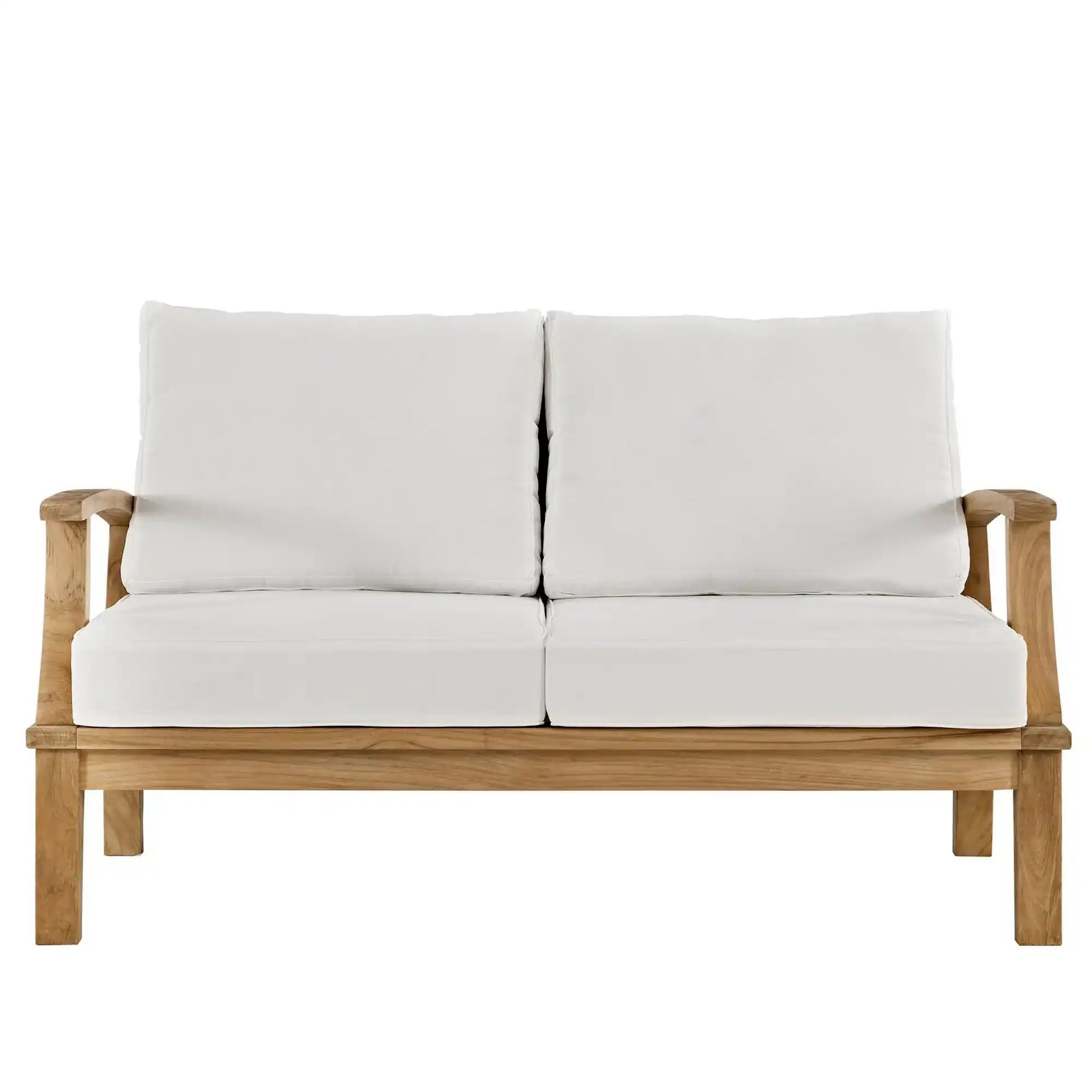 Marina Outdoor Patio Teak Loveseat by Modway - Best Buy Furniture