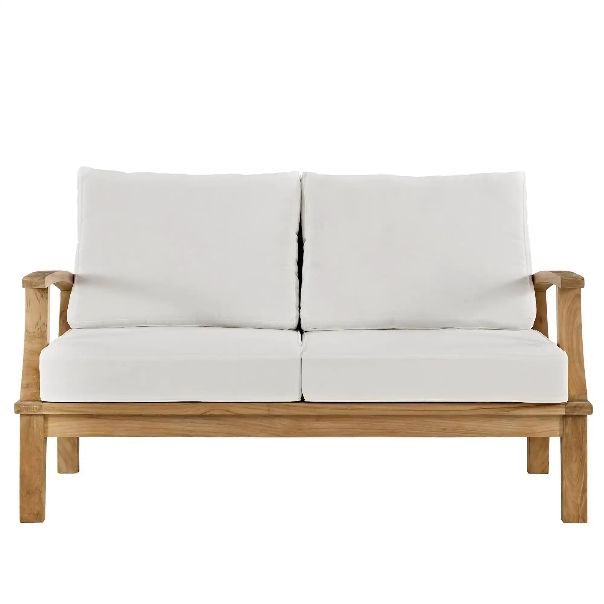 Marina Outdoor Patio Teak Loveseat by Modway - Best Buy Furniture
