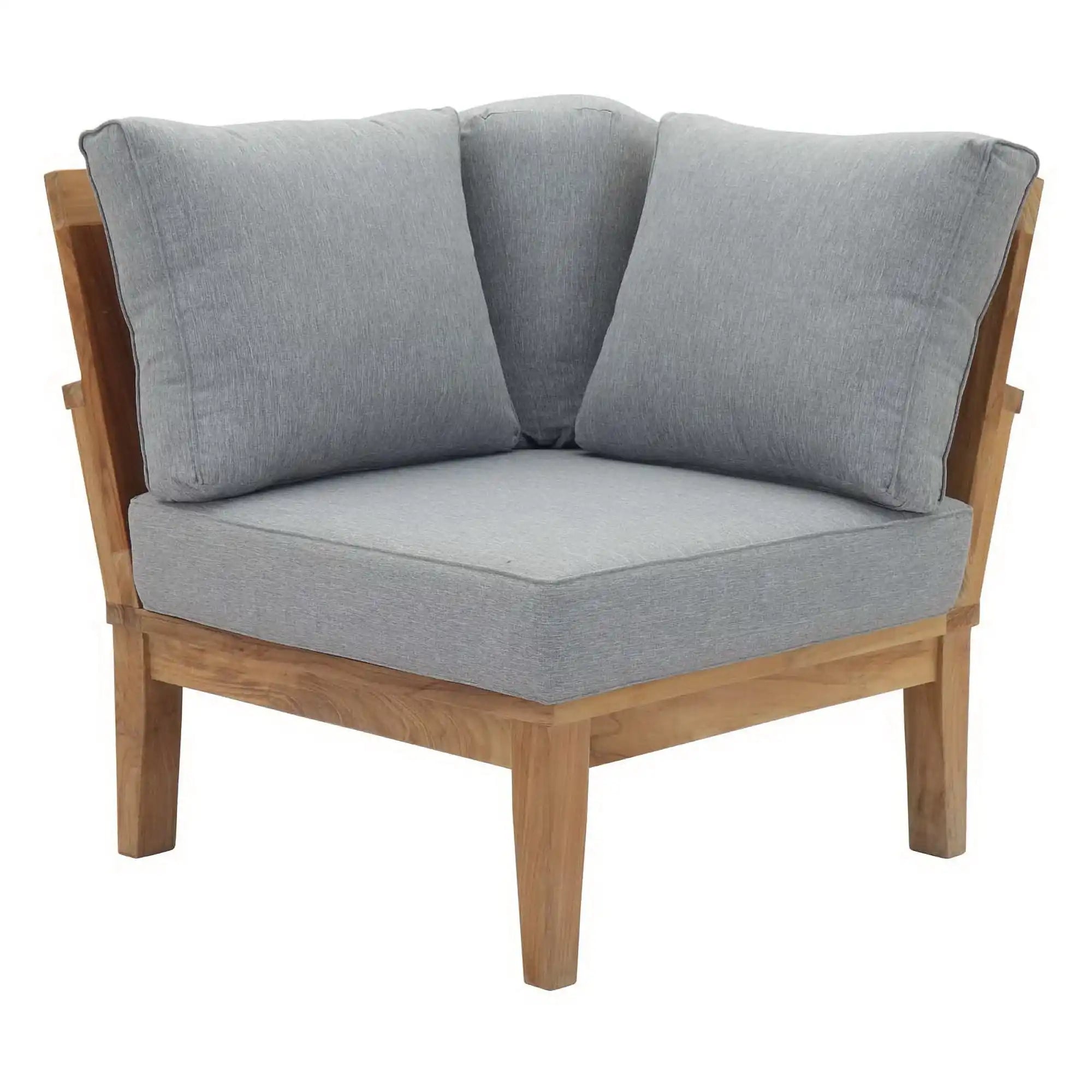 Marina Outdoor Patio Teak Corner Sofa by Modway - Best Buy Furniture