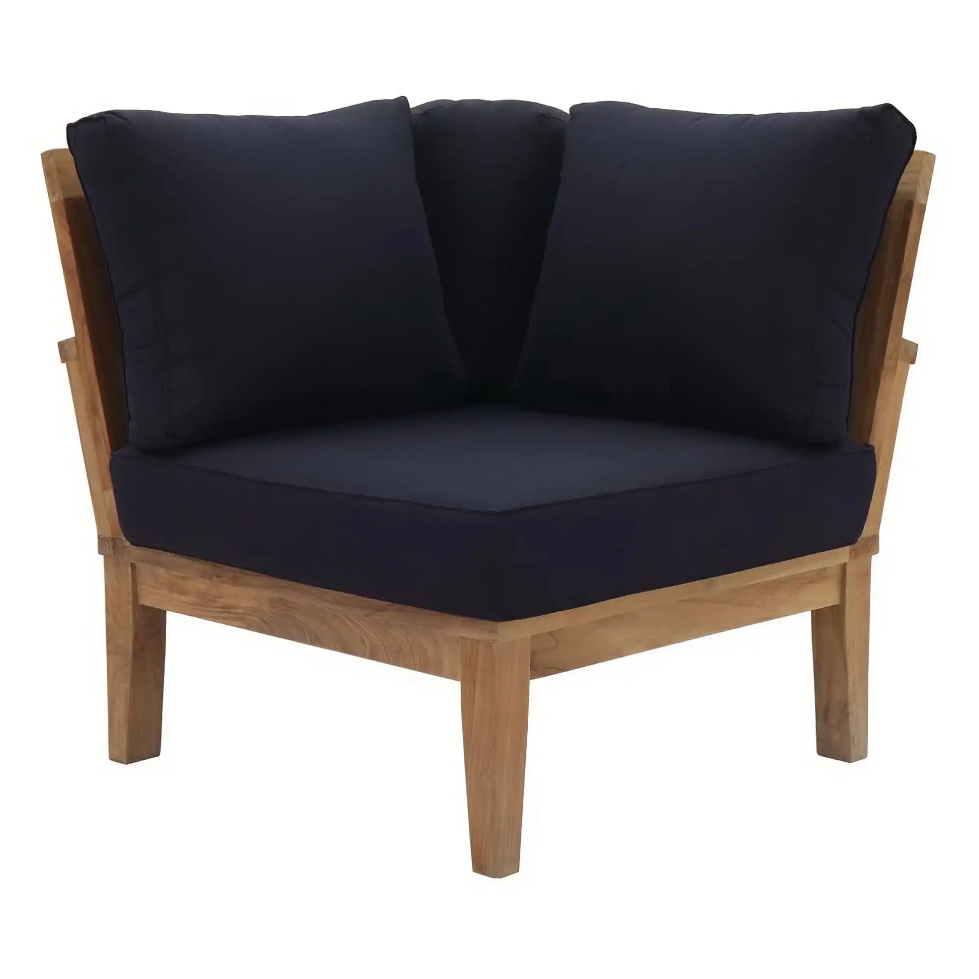 Marina Outdoor Patio Teak Corner Sofa by Modway - Best Buy Furniture
