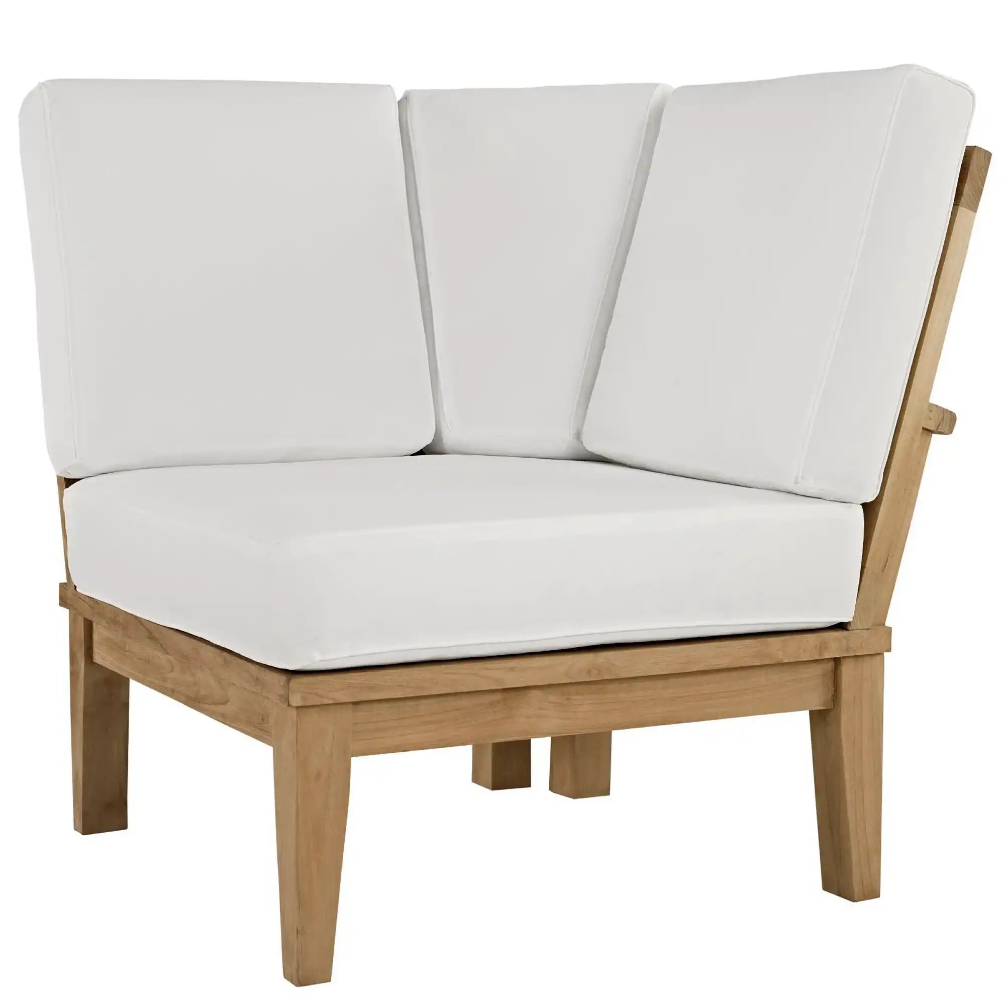 Marina Outdoor Patio Teak Corner Sofa by Modway - Best Buy Furniture