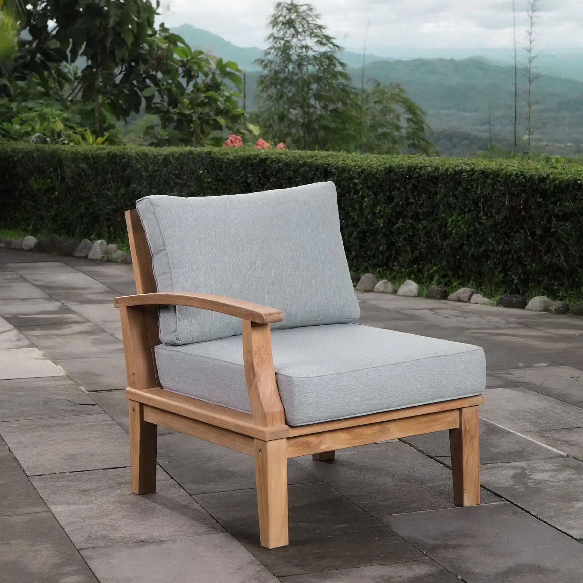 Marina Outdoor Patio Teak Left-Facing Sofa by Modway - Best Buy Furniture
