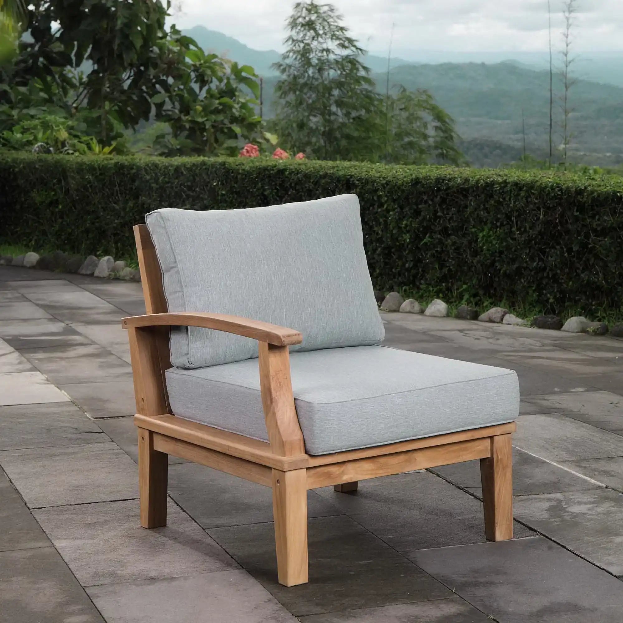 Marina Outdoor Patio Teak Left-Facing Sofa by Modway - Best Buy Furniture