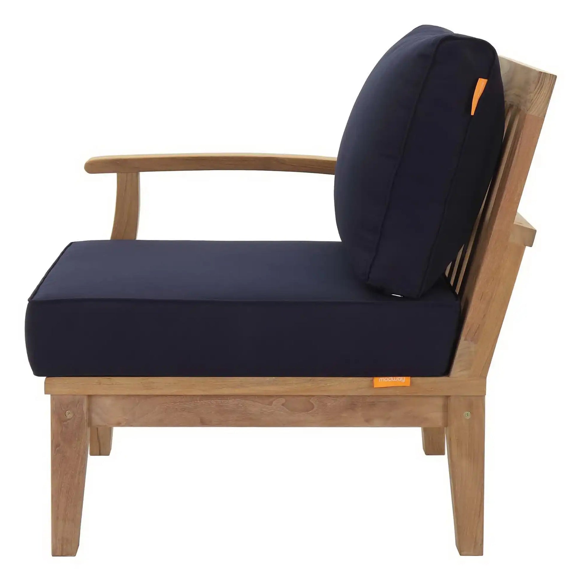Marina Outdoor Patio Teak Left-Facing Sofa by Modway - Best Buy Furniture