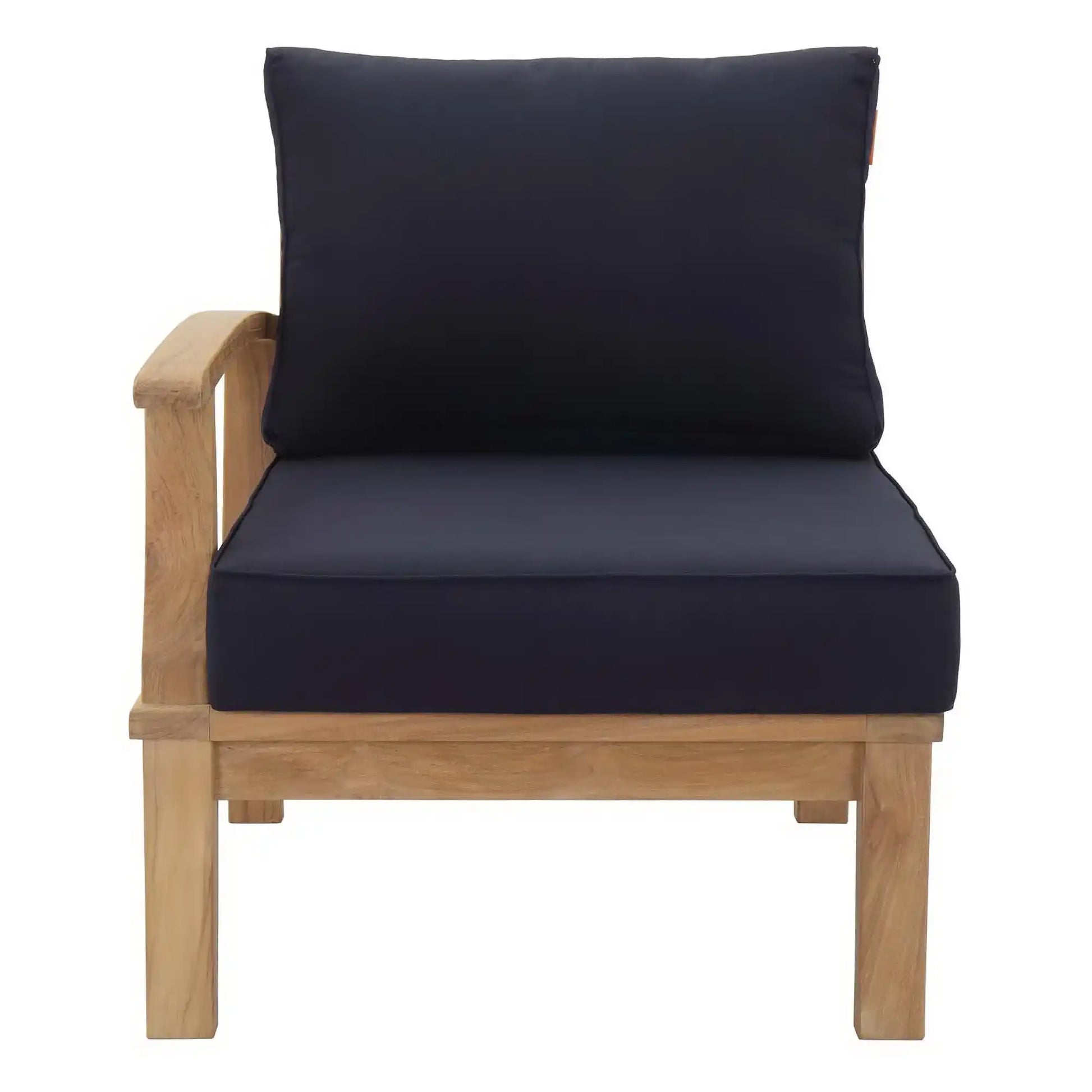 Marina Outdoor Patio Teak Left-Facing Sofa by Modway - Best Buy Furniture