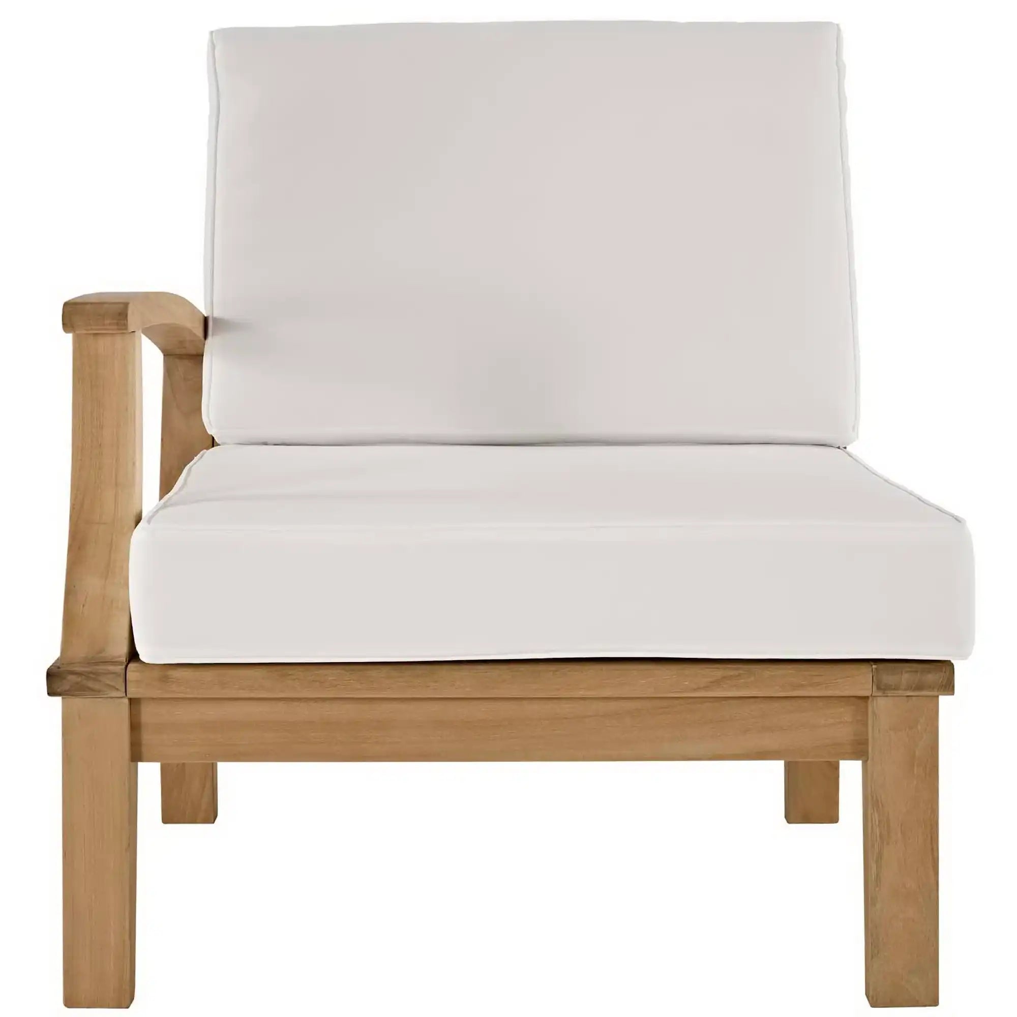 Marina Outdoor Patio Teak Left-Facing Sofa by Modway - Best Buy Furniture