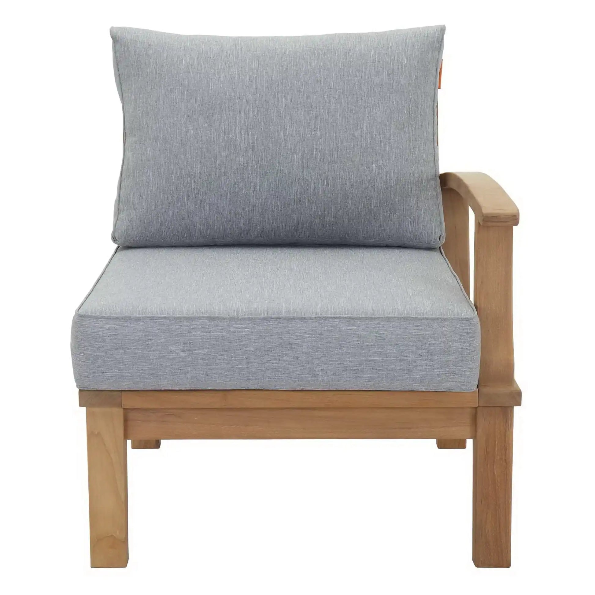 Marina Outdoor Patio Teak Right-Facing Sofa by Modway - Best Buy Furniture