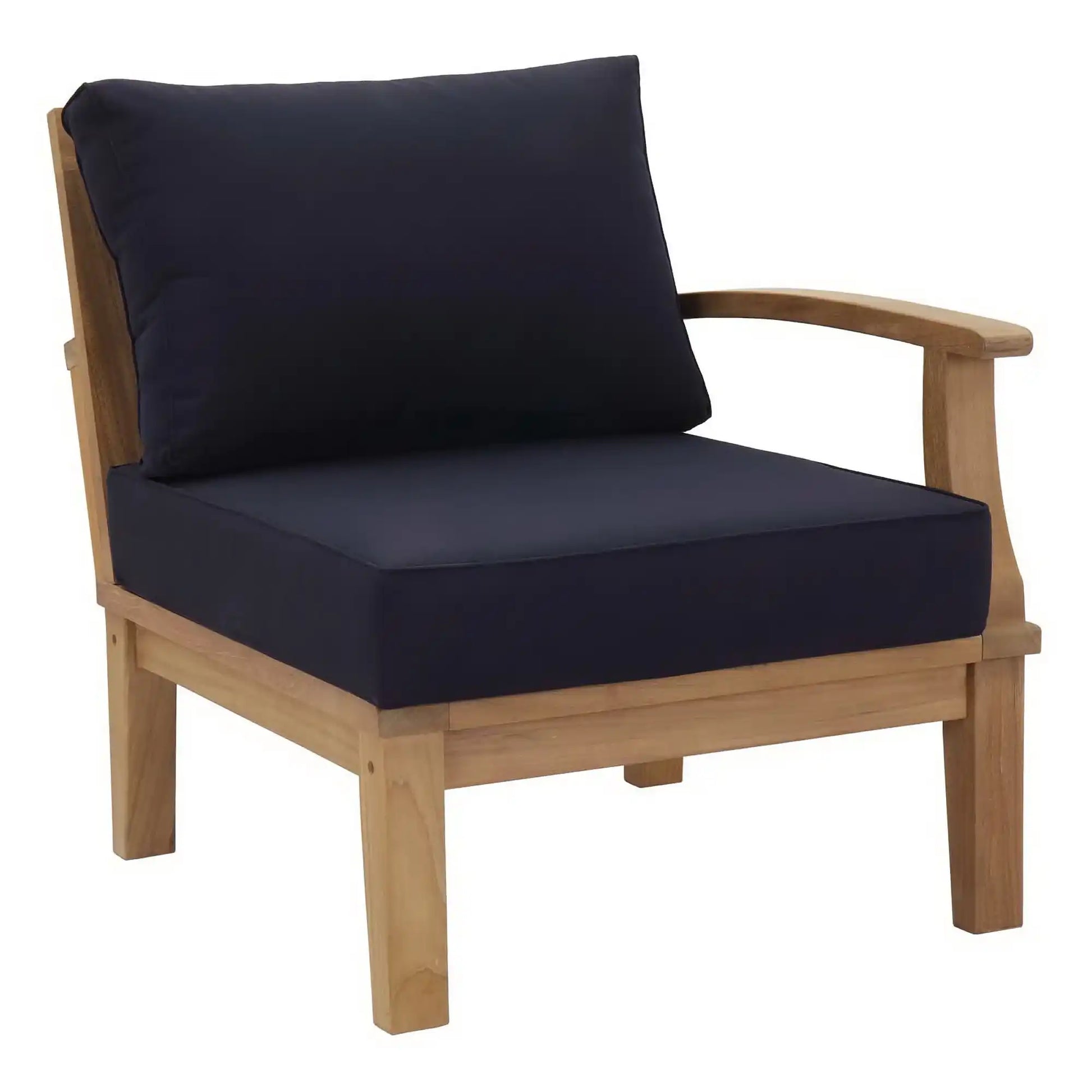 Marina Outdoor Patio Teak Right-Facing Sofa by Modway - Best Buy Furniture