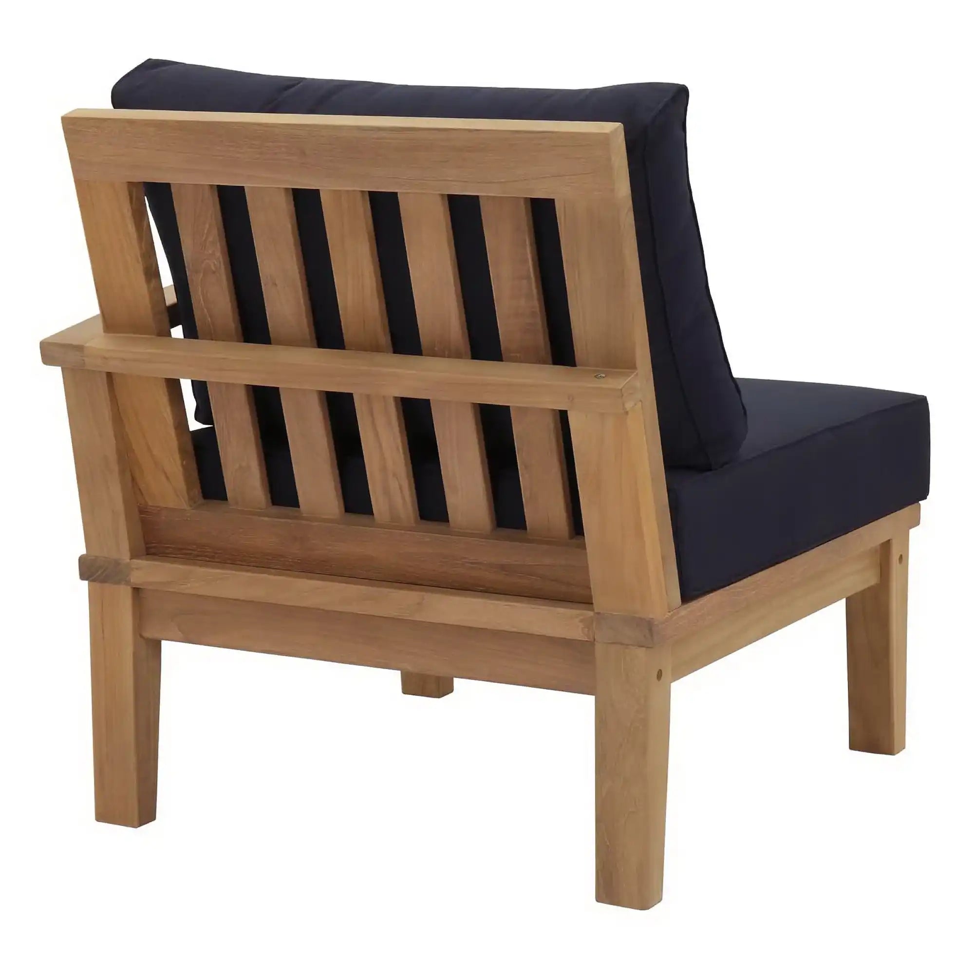 Marina Outdoor Patio Teak Right-Facing Sofa by Modway - Best Buy Furniture