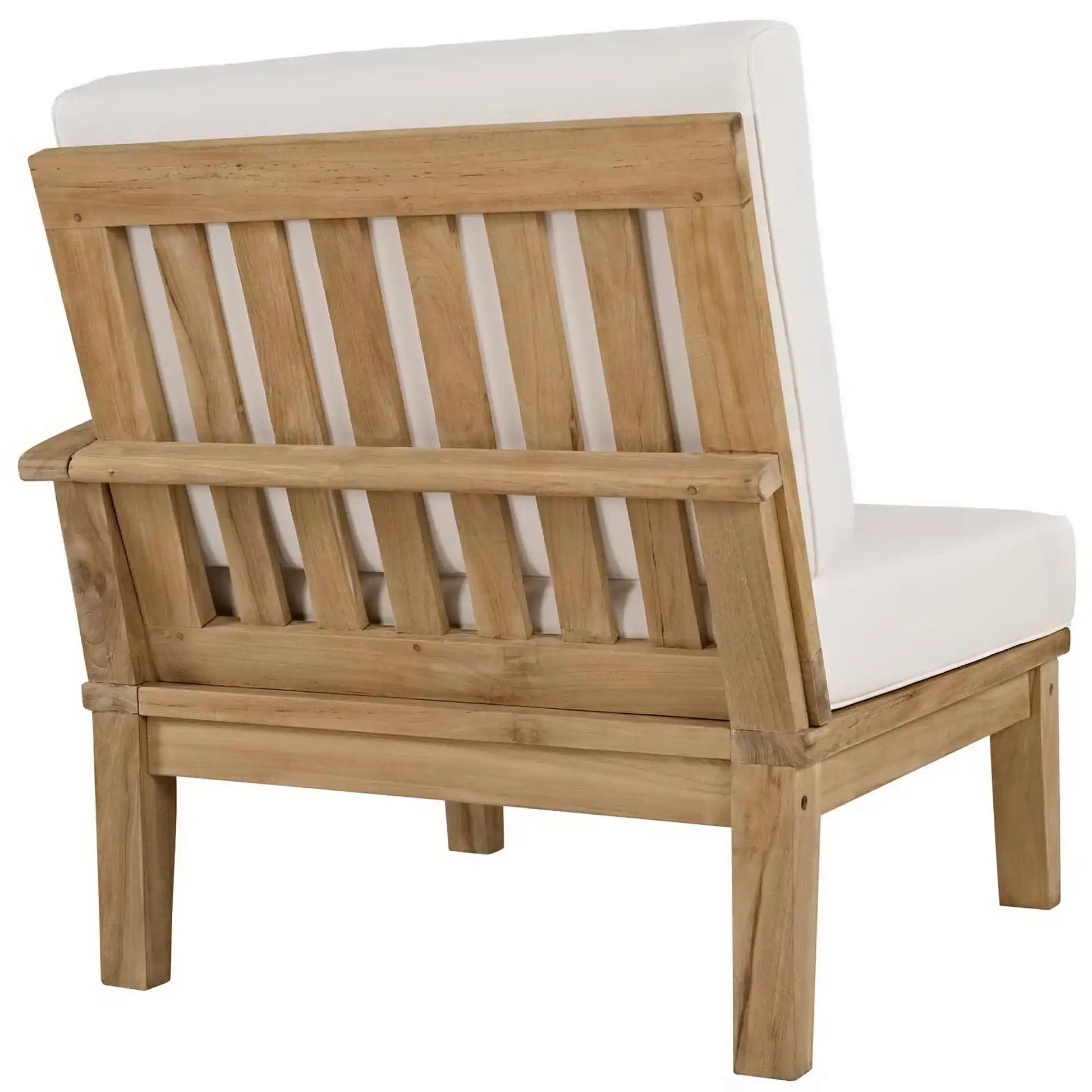 Marina Outdoor Patio Teak Right-Facing Sofa by Modway - Best Buy Furniture