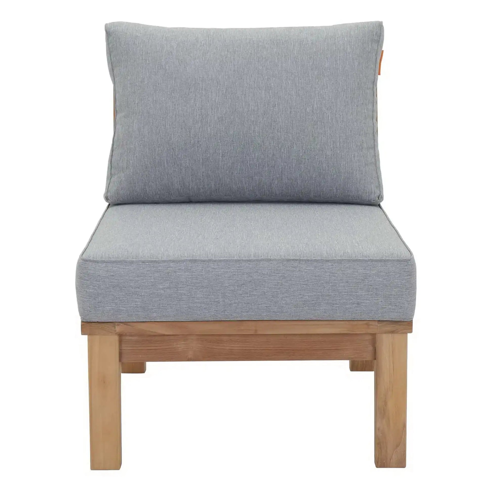 Marina Armless Outdoor Patio Teak Sofa by Modway - Best Buy Furniture