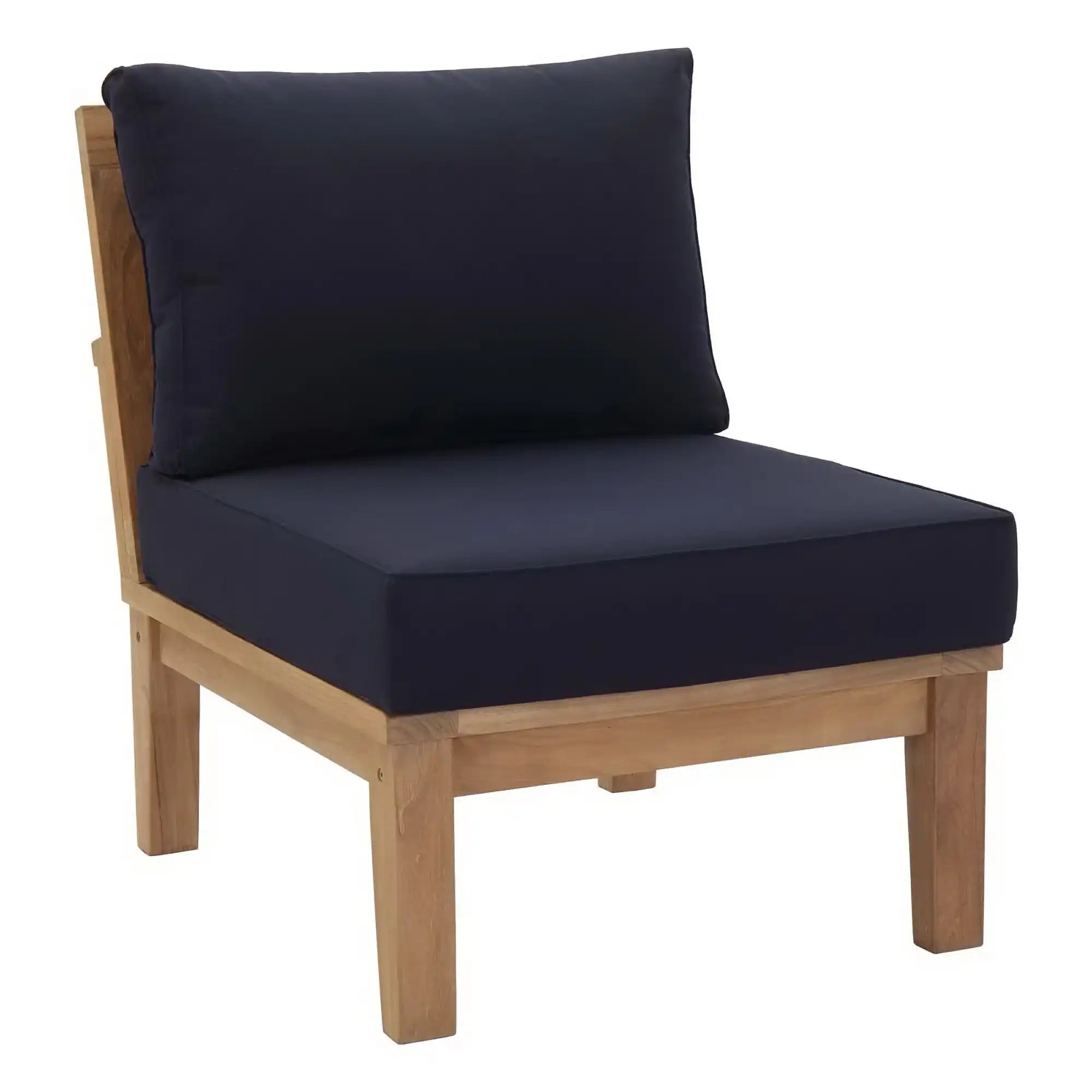 Marina Armless Outdoor Patio Teak Sofa by Modway - Best Buy Furniture