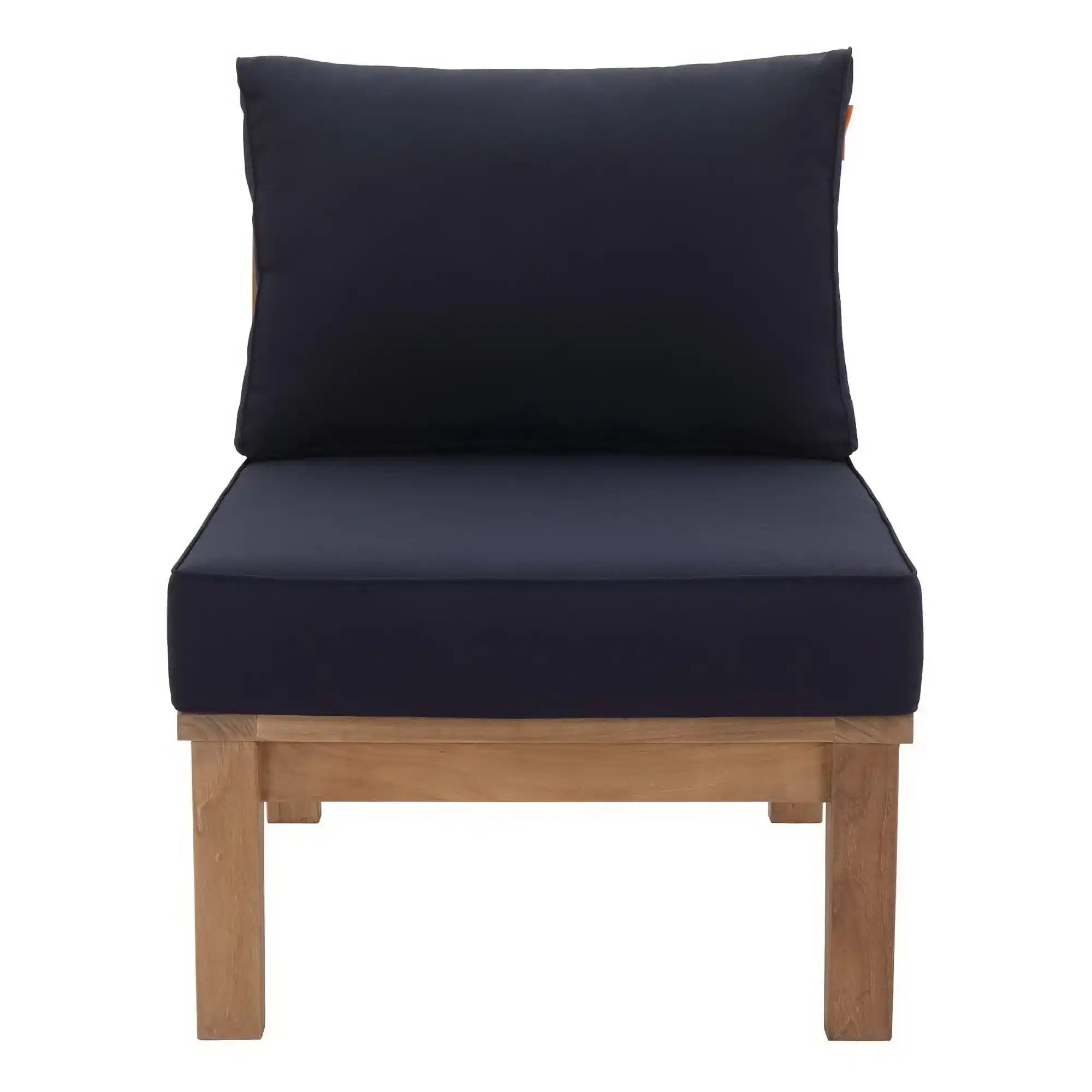 Marina Armless Outdoor Patio Teak Sofa by Modway - Best Buy Furniture