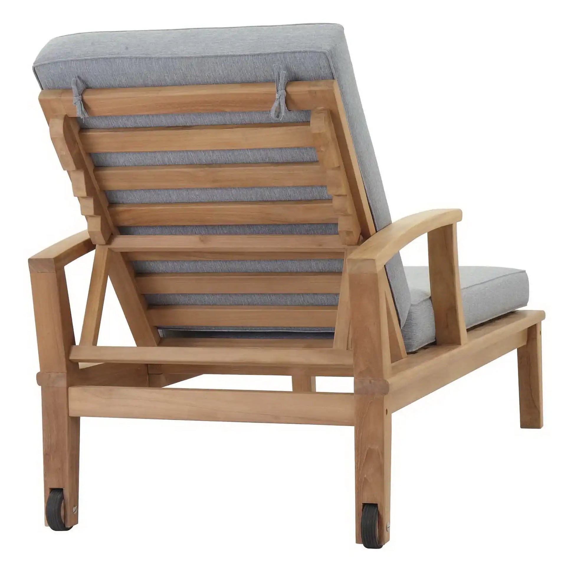 Marina Outdoor Patio Teak Single Chaise by Modway - Best Buy Furniture