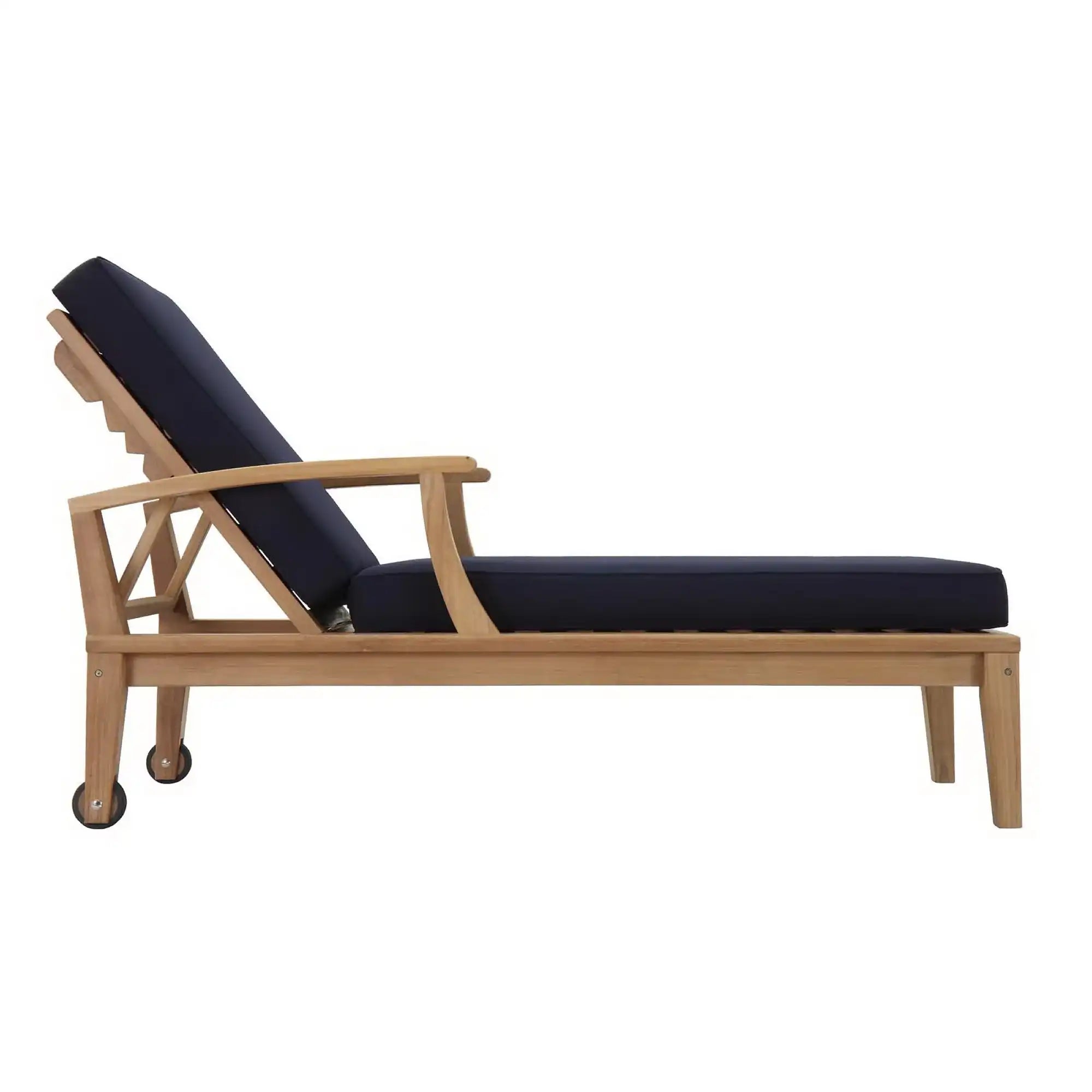 Marina Outdoor Patio Teak Single Chaise by Modway - Best Buy Furniture