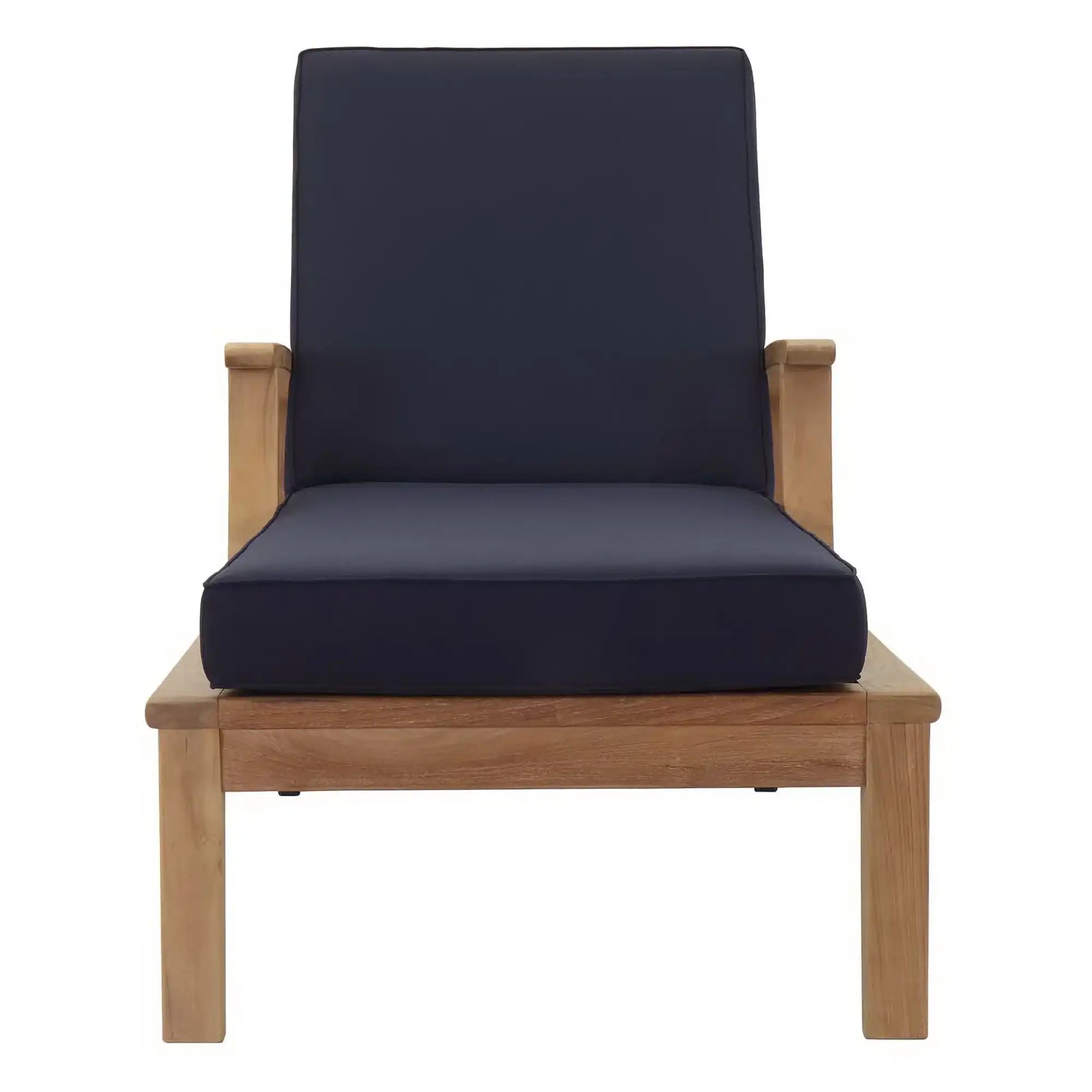 Marina Outdoor Patio Teak Single Chaise by Modway - Best Buy Furniture