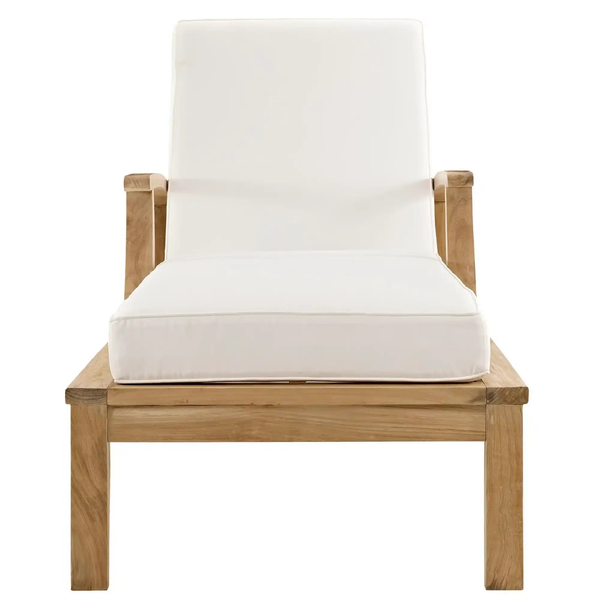 Marina Outdoor Patio Teak Single Chaise by Modway - Best Buy Furniture