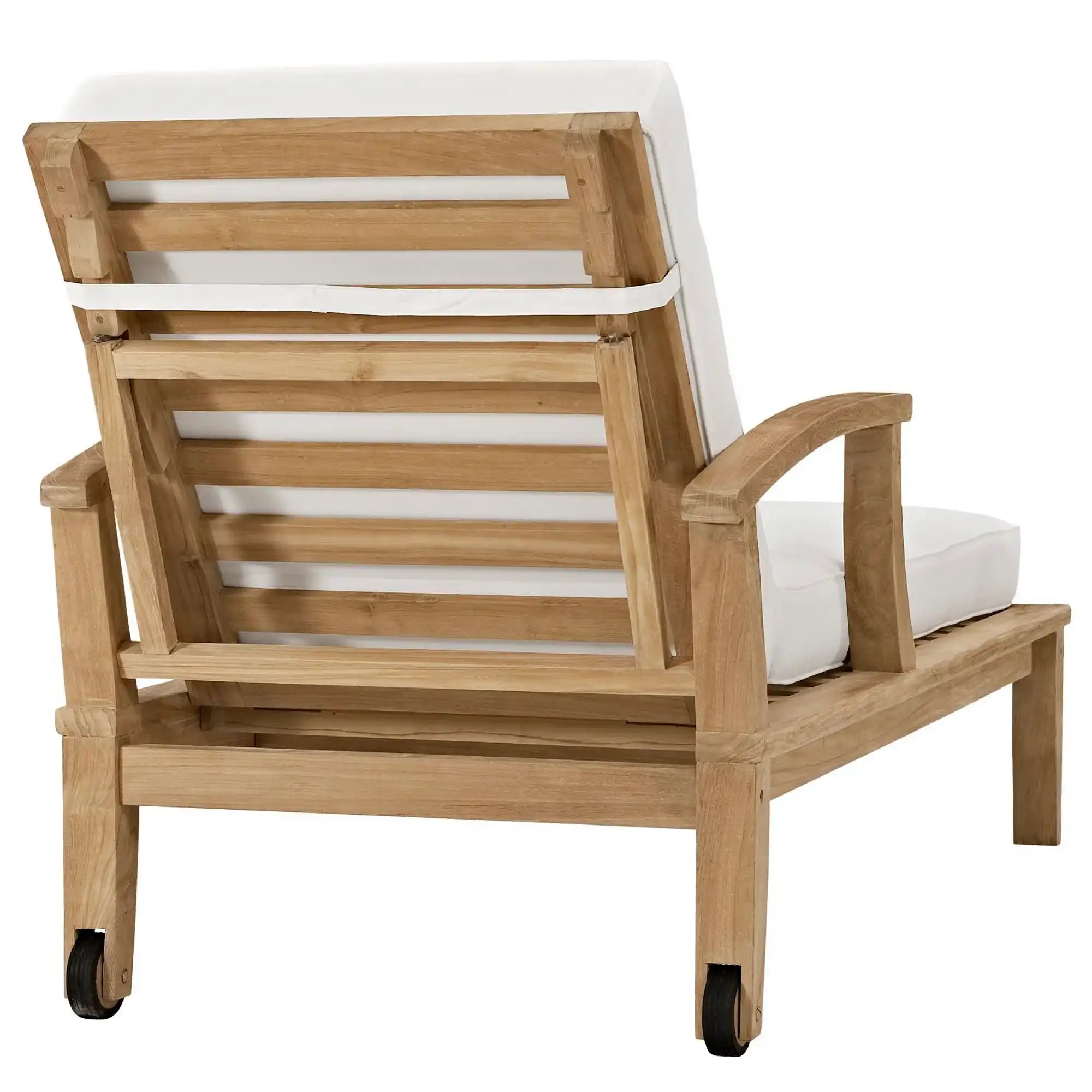 Marina Outdoor Patio Teak Single Chaise by Modway - Best Buy Furniture