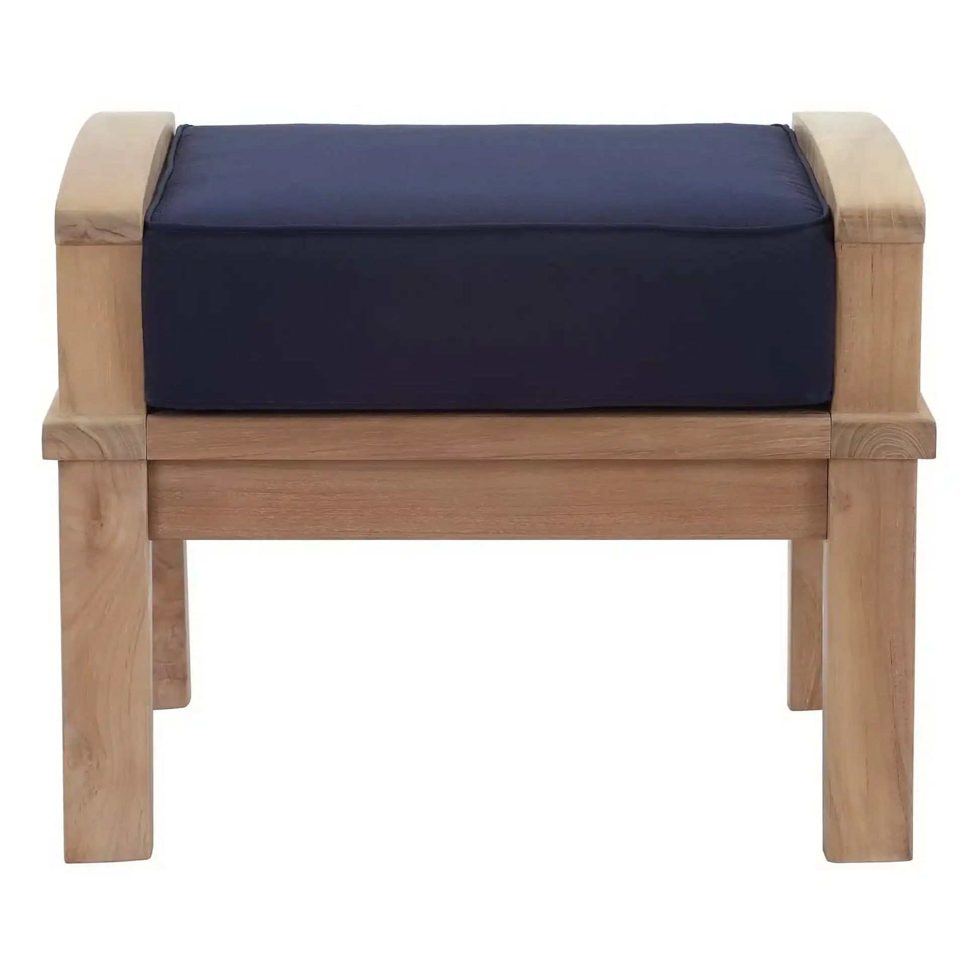 Marina Outdoor Patio Teak Ottoman by Modway - Best Buy Furniture