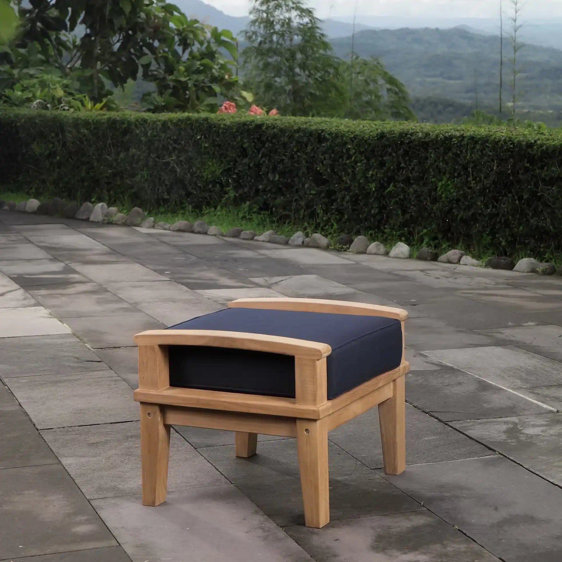 Marina Outdoor Patio Teak Ottoman by Modway - Best Buy Furniture