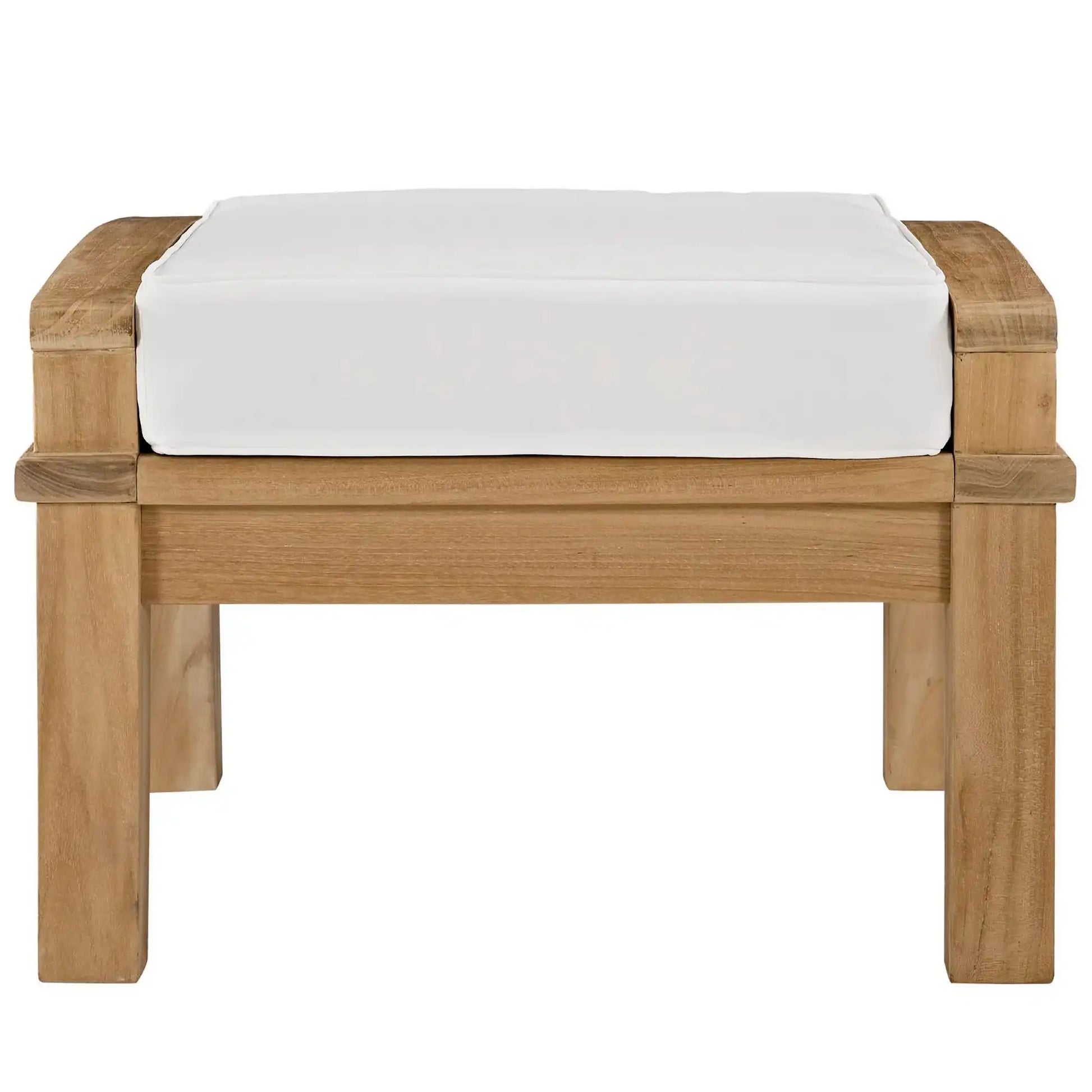 Marina Outdoor Patio Teak Ottoman by Modway - Best Buy Furniture