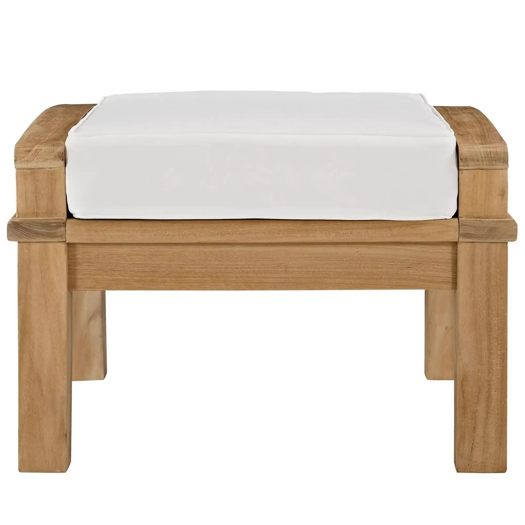 Marina Outdoor Patio Teak Ottoman by Modway - Best Buy Furniture