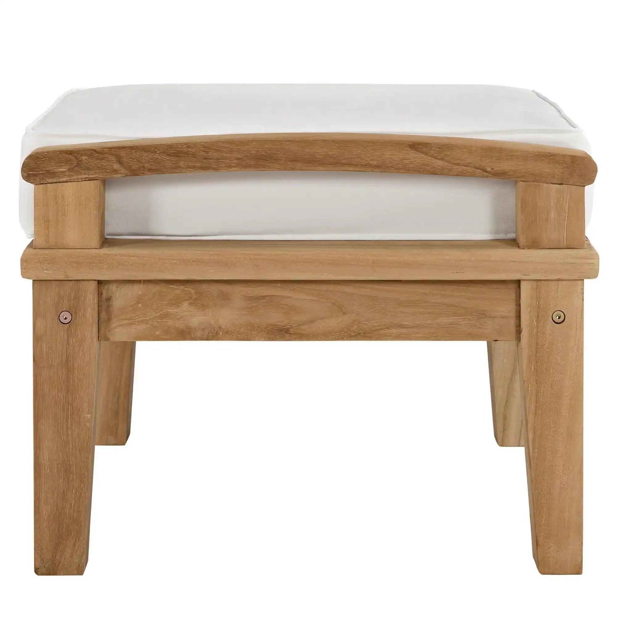 Marina Outdoor Patio Teak Ottoman by Modway - Best Buy Furniture