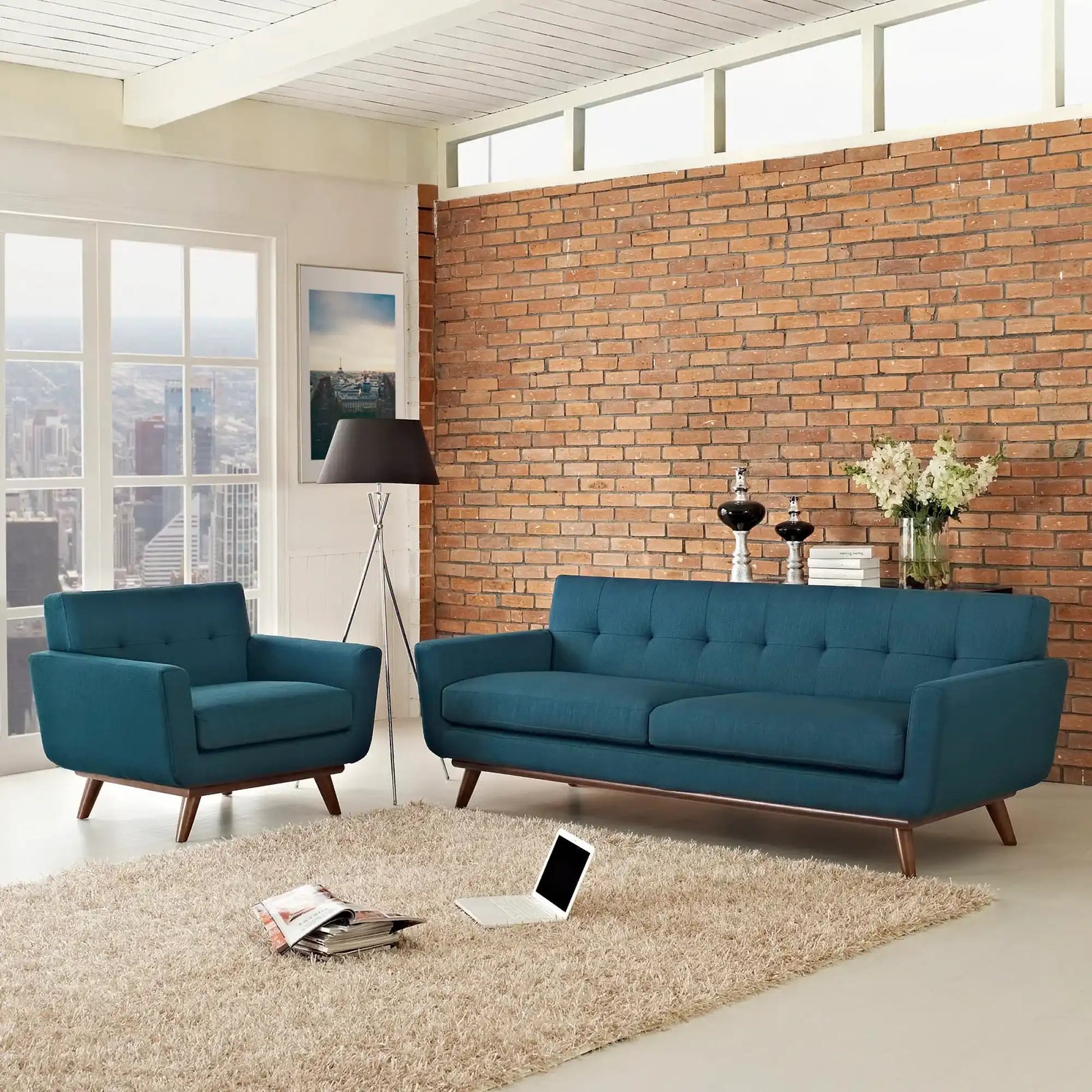 Engage Armchair and Sofa Set of 2 by Modway - Best Buy Furniture