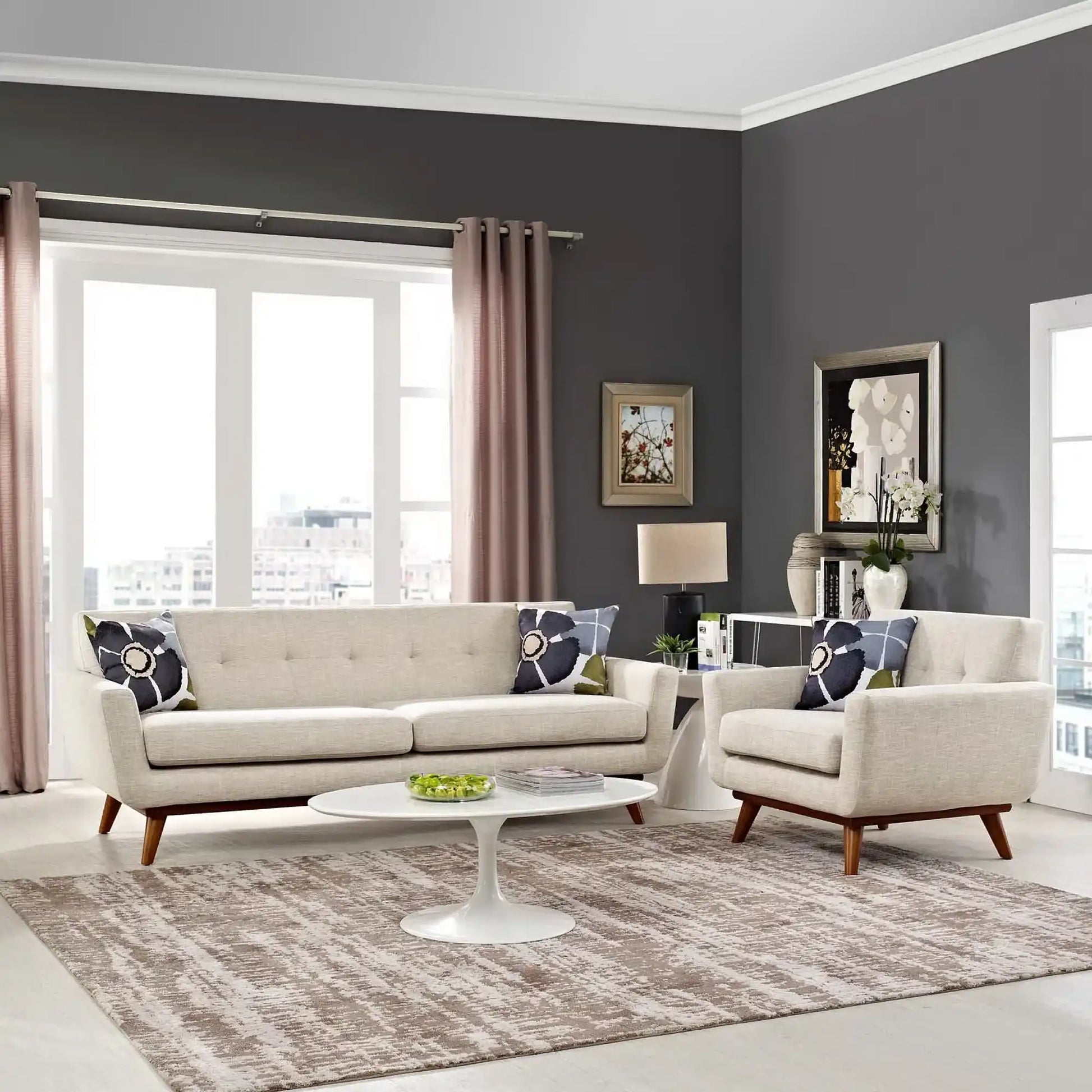 Engage Armchair and Sofa Set of 2 by Modway - Best Buy Furniture