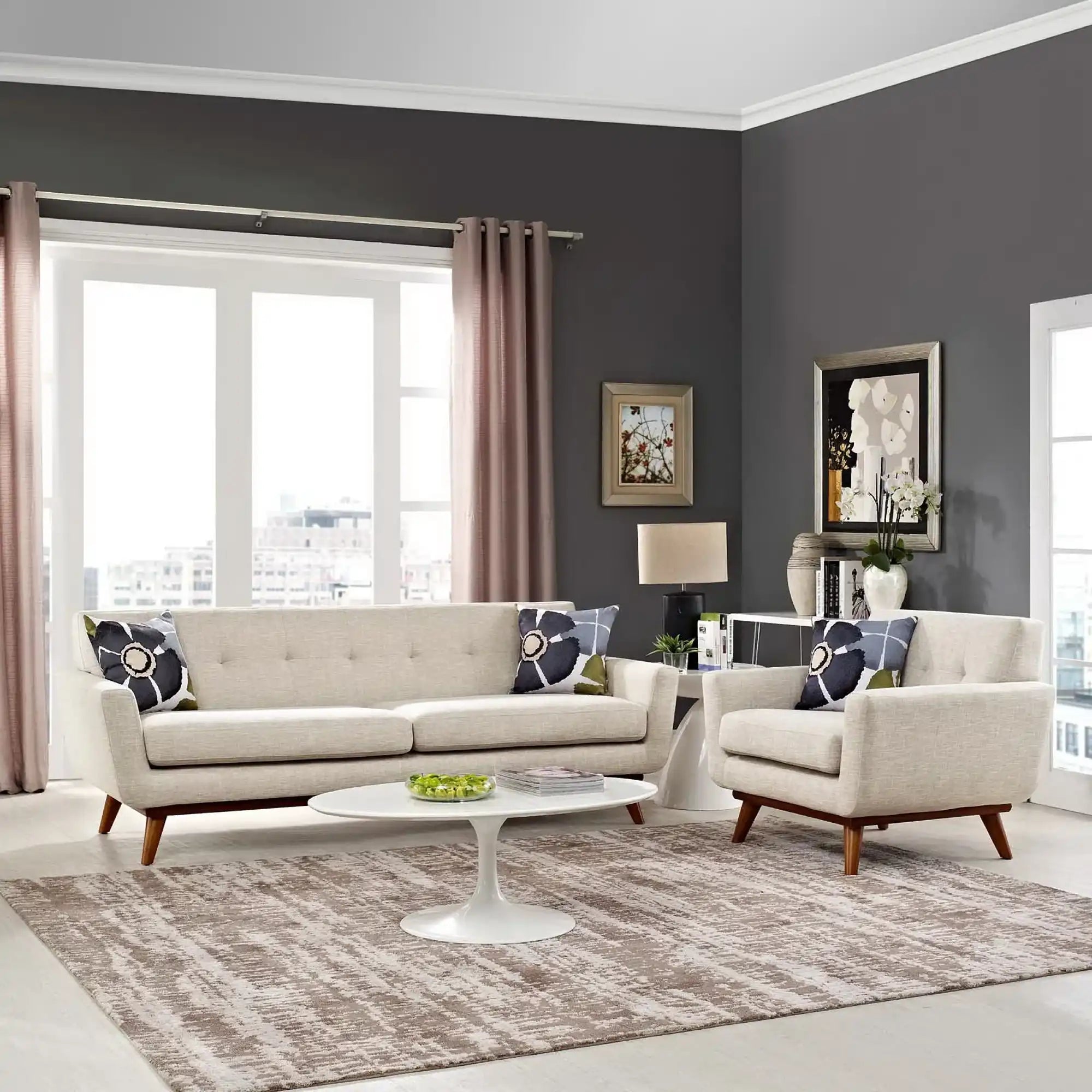 Engage Armchair and Sofa Set of 2 by Modway - Best Buy Furniture