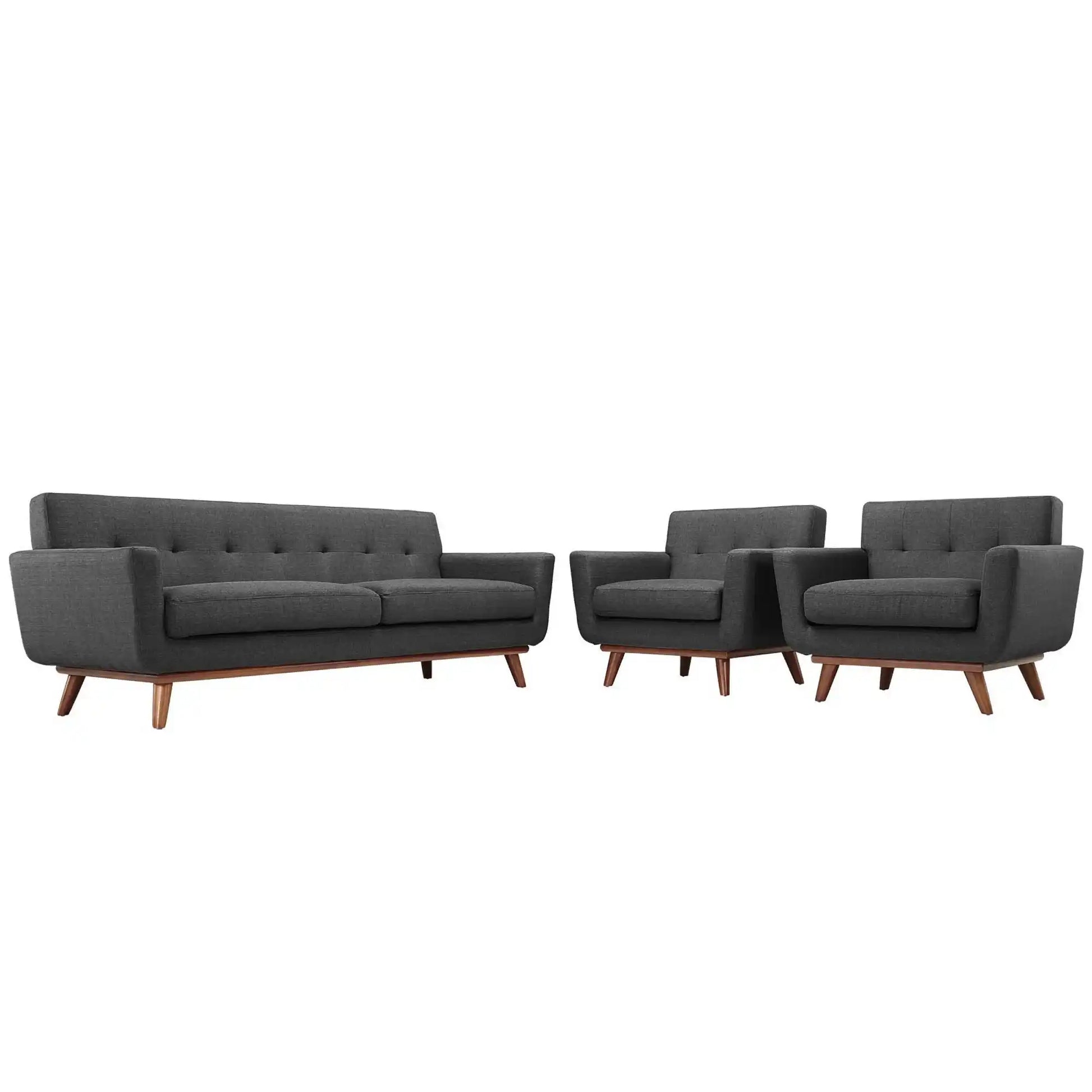 Engage Armchairs and Sofa Set of 3 by Modway - Best Buy Furniture