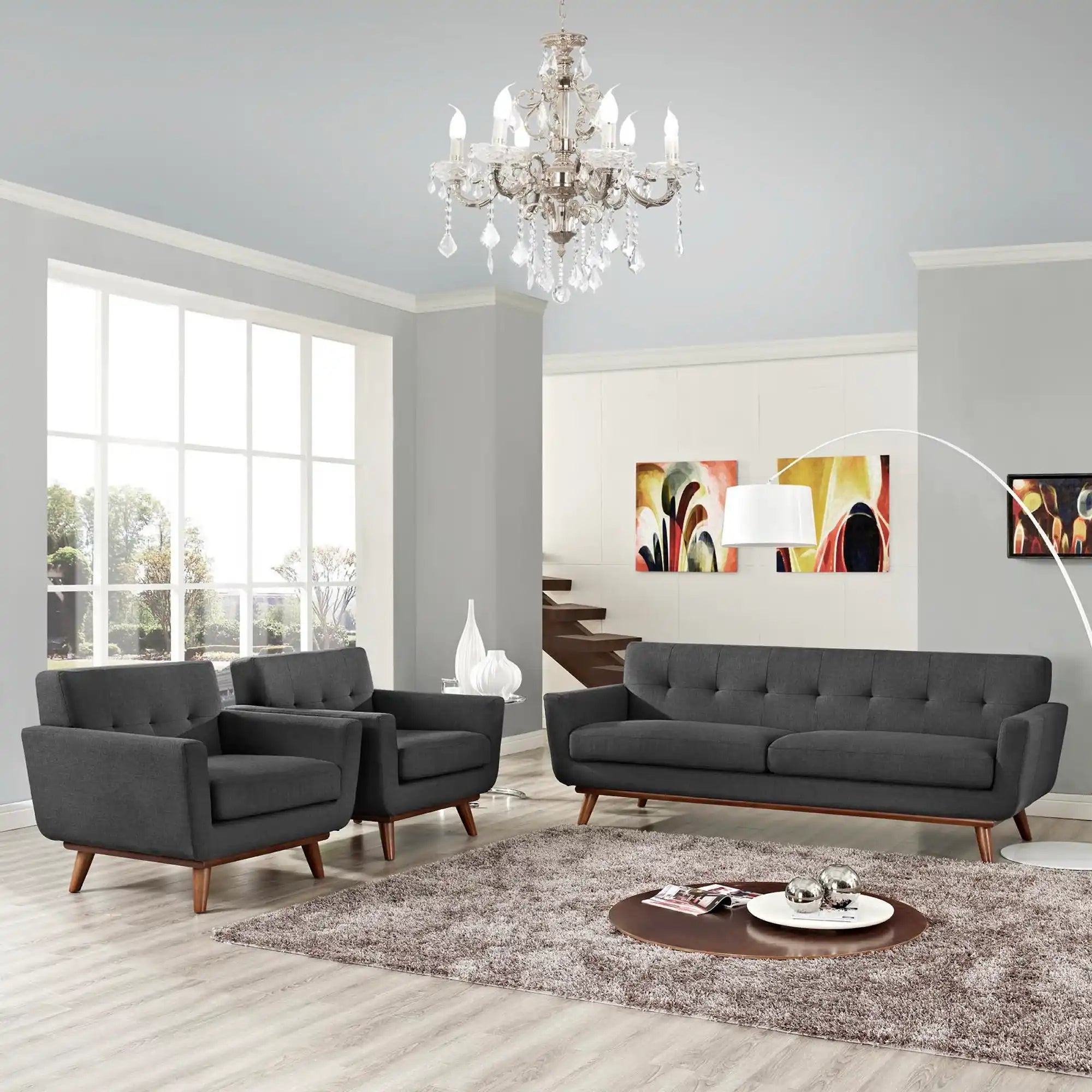 Engage Armchairs and Sofa Set of 3 by Modway - Best Buy Furniture