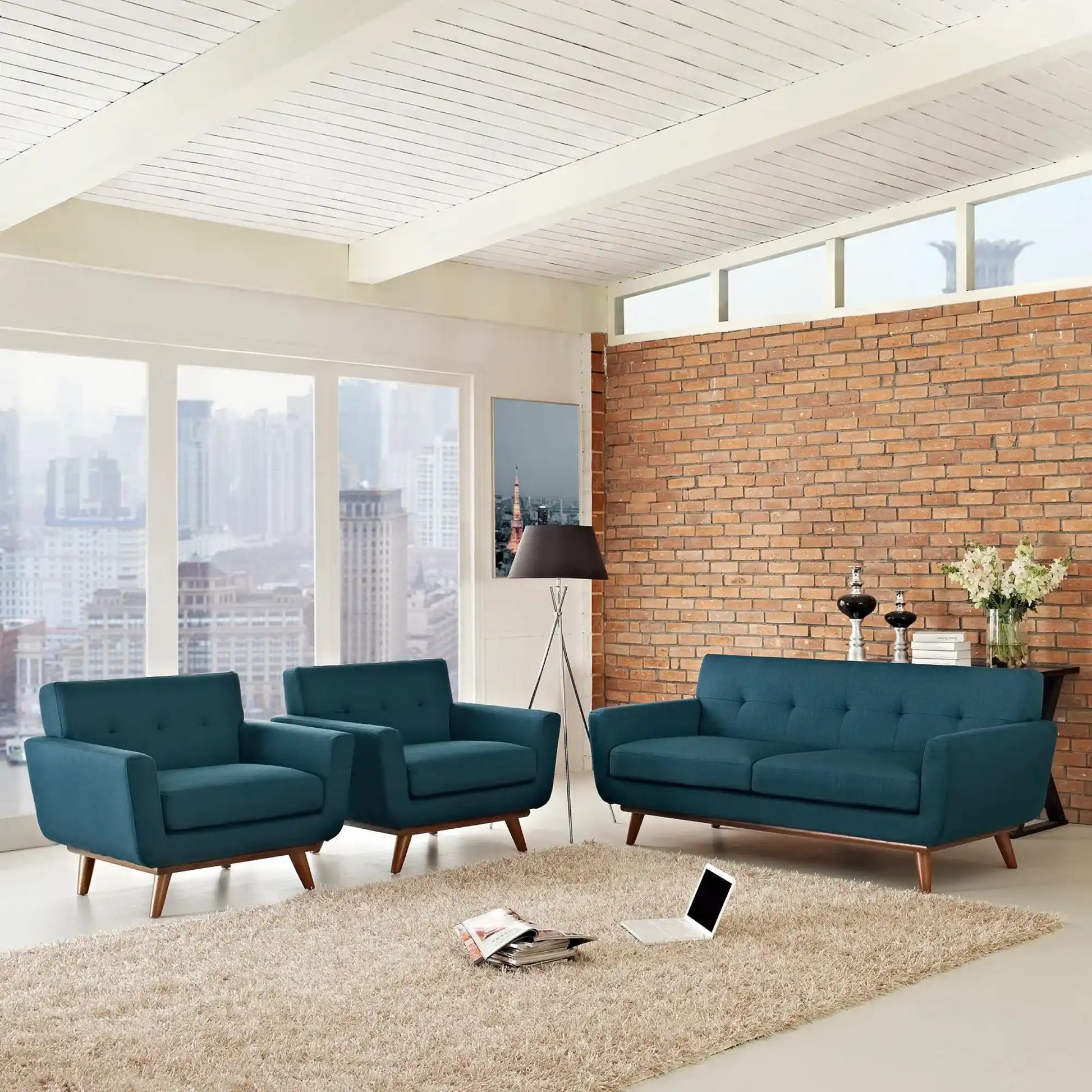 Engage Armchairs and Loveseat Set of 3 by Modway - Best Buy Furniture